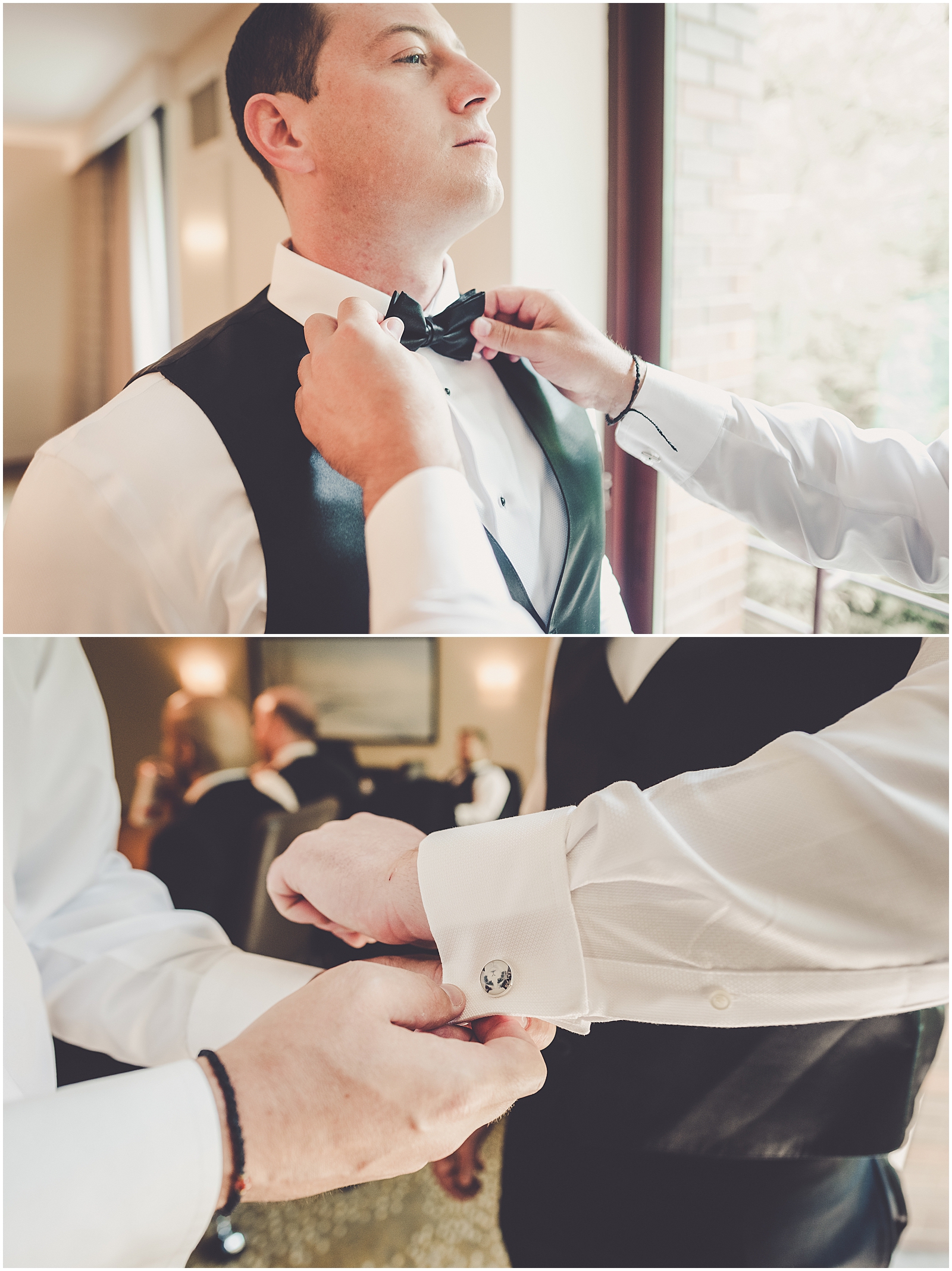 Melissa and Adam's classic summer wedding day at the Hyatt Lodge in Oak Brook with Chicagoland wedding photographer Kara Evans Photographer.