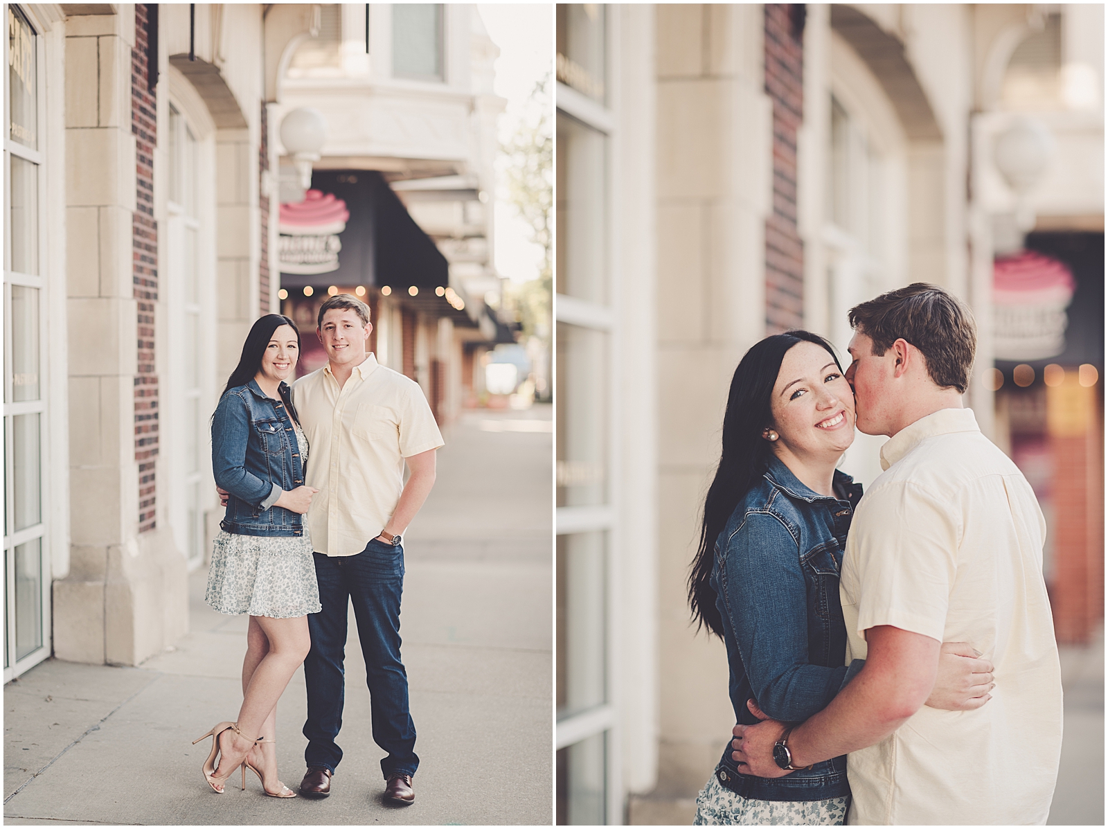 Kylie and Noah's Silver Beach engagement photos in St. Joseph, Michigan with Chicagoland wedding photographer Kara Evans Photographer.