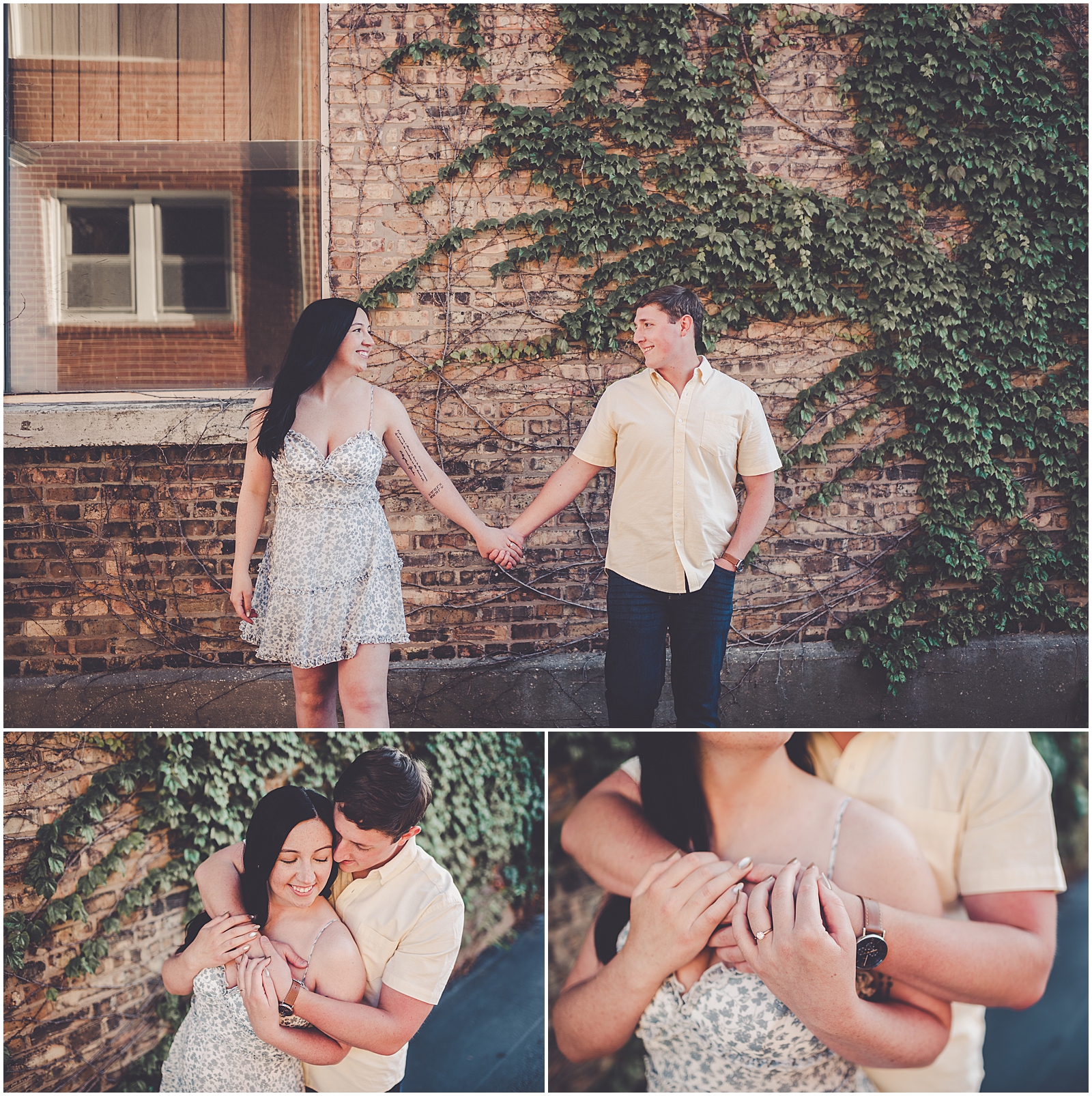 Kylie and Noah's Silver Beach engagement photos in St. Joseph, Michigan with Chicagoland wedding photographer Kara Evans Photographer.