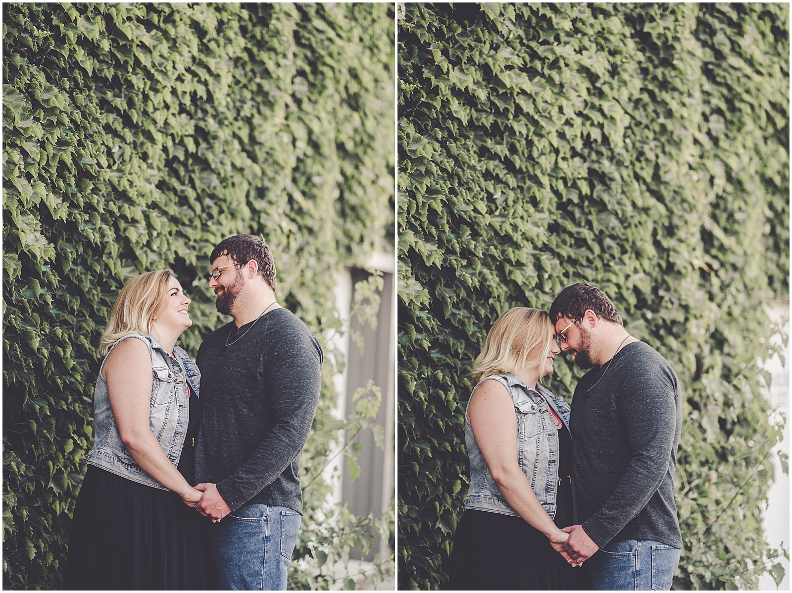 Janet and Michael's summer downtown Kankakee and Perry Farm engagement in Bourbonnais, Illinois with Kara Evans Photographer.