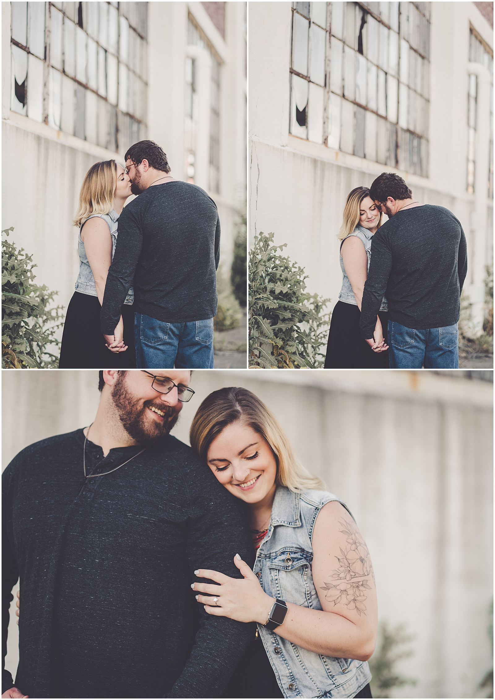 Janet and Michael's summer downtown Kankakee and Perry Farm engagement in Bourbonnais, Illinois with Kara Evans Photographer.