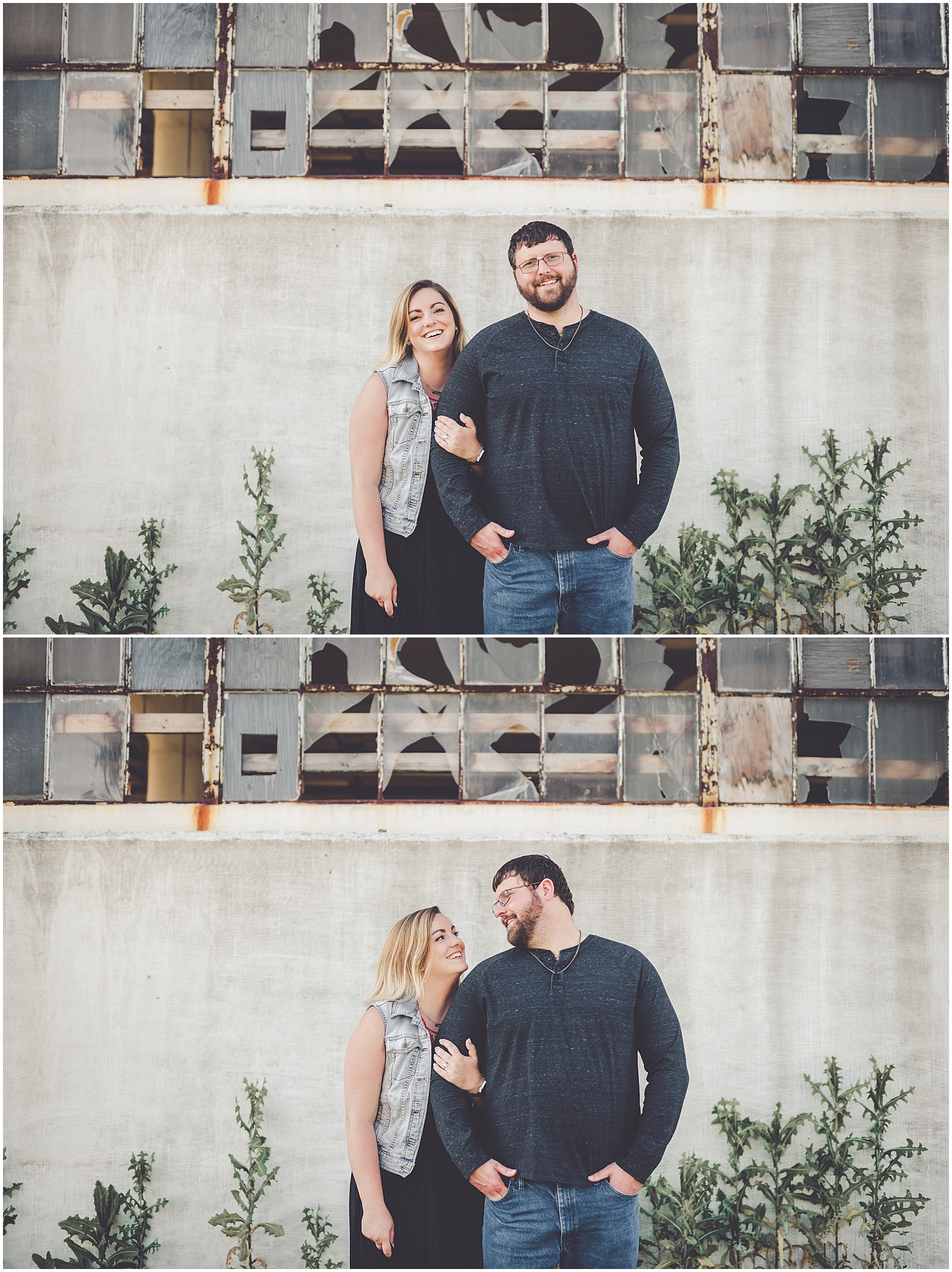 Janet and Michael's summer downtown Kankakee and Perry Farm engagement in Bourbonnais, Illinois with Kara Evans Photographer.