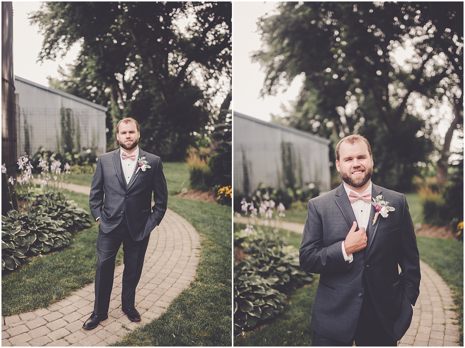 Daniela and Andrew's romantic August wedding at The Mora Farm in Waterman, IL with Chicagoland wedding photographer Kara Evans Photographer.