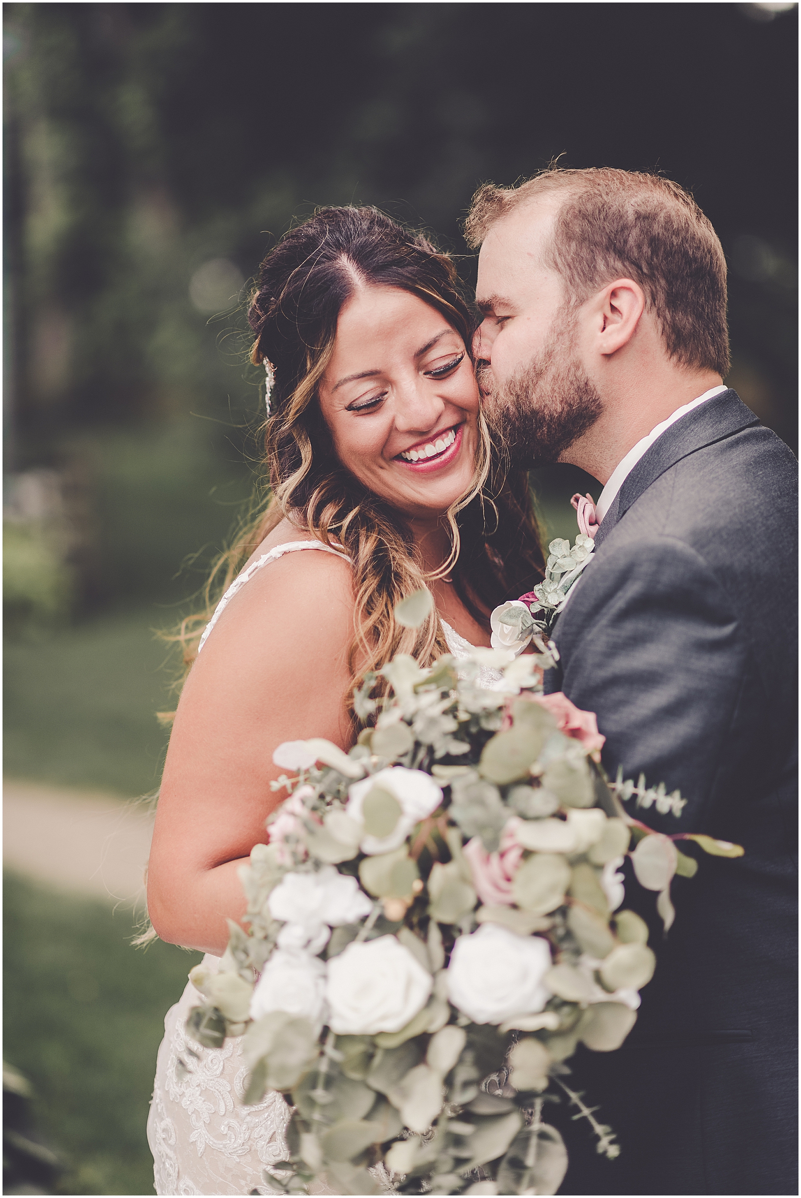 Daniela and Andrew's romantic August wedding at The Mora Farm in Waterman, IL with Chicagoland wedding photographer Kara Evans Photographer.