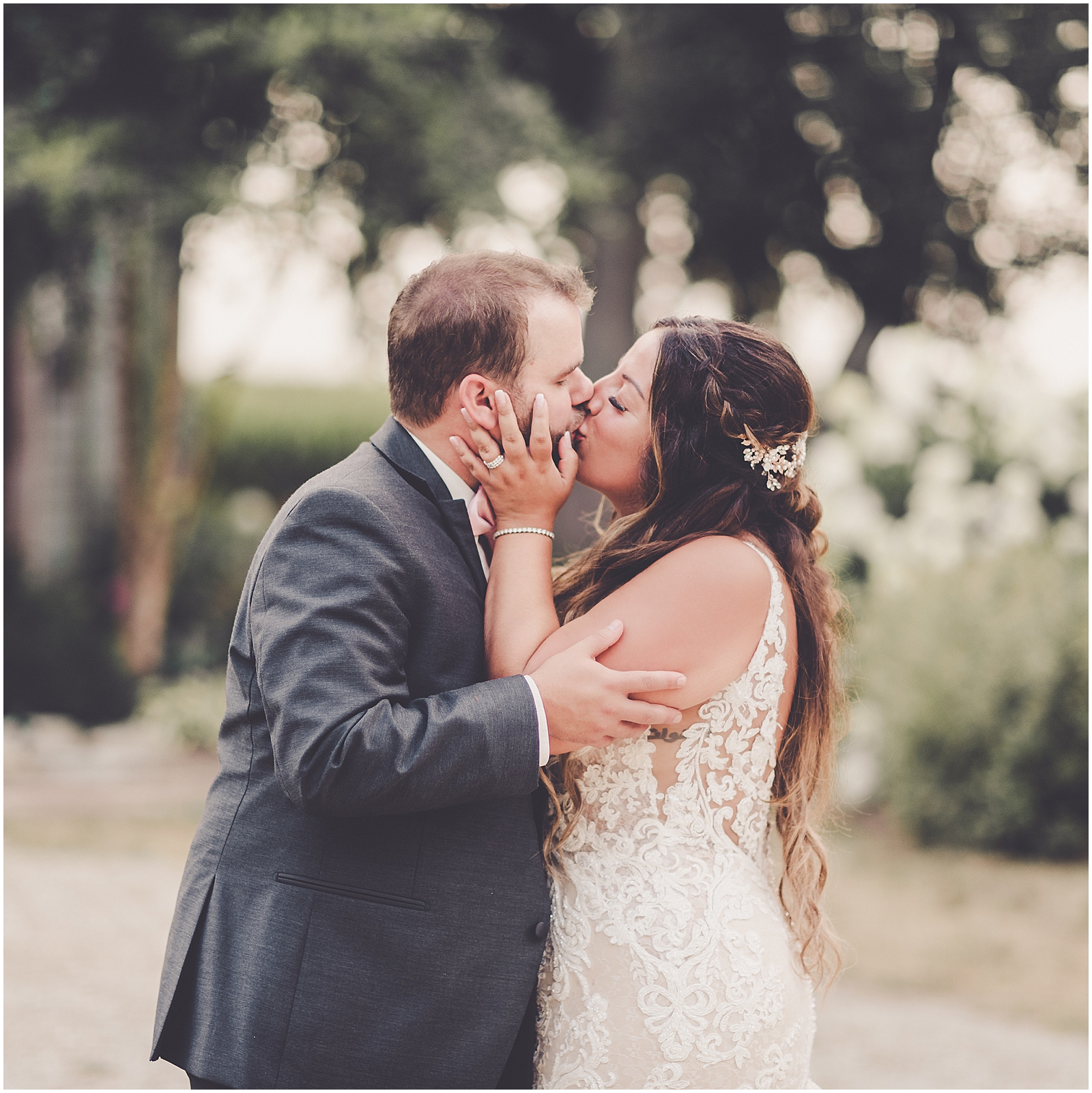 Daniela and Andrew's romantic August wedding at The Mora Farm in Waterman, IL with Chicagoland wedding photographer Kara Evans Photographer.