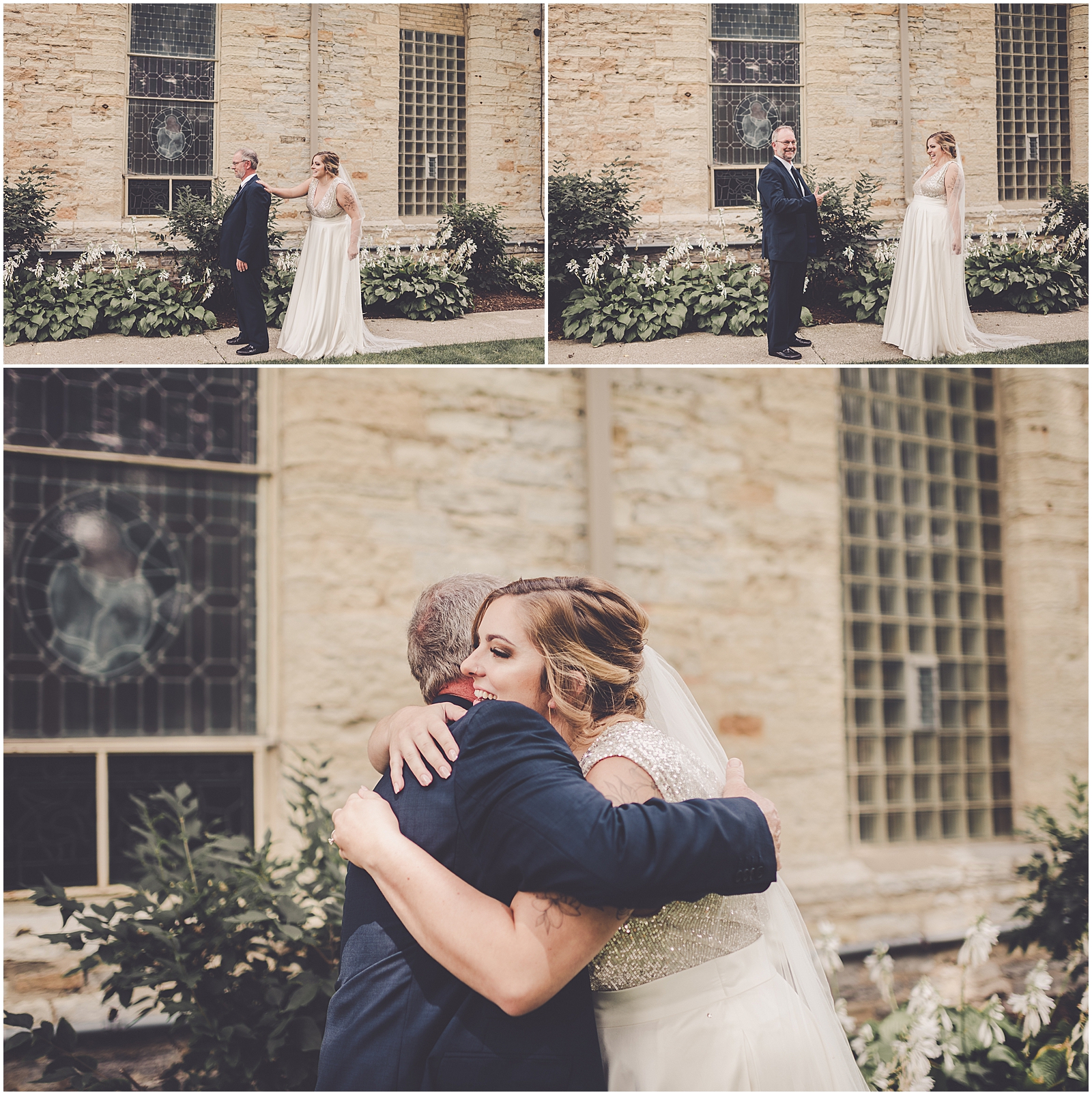 Janet and Michael's colorful summer backyard wedding in Bourbonnais, IL with Chicagoland wedding photographer Kara Evans Photographer.