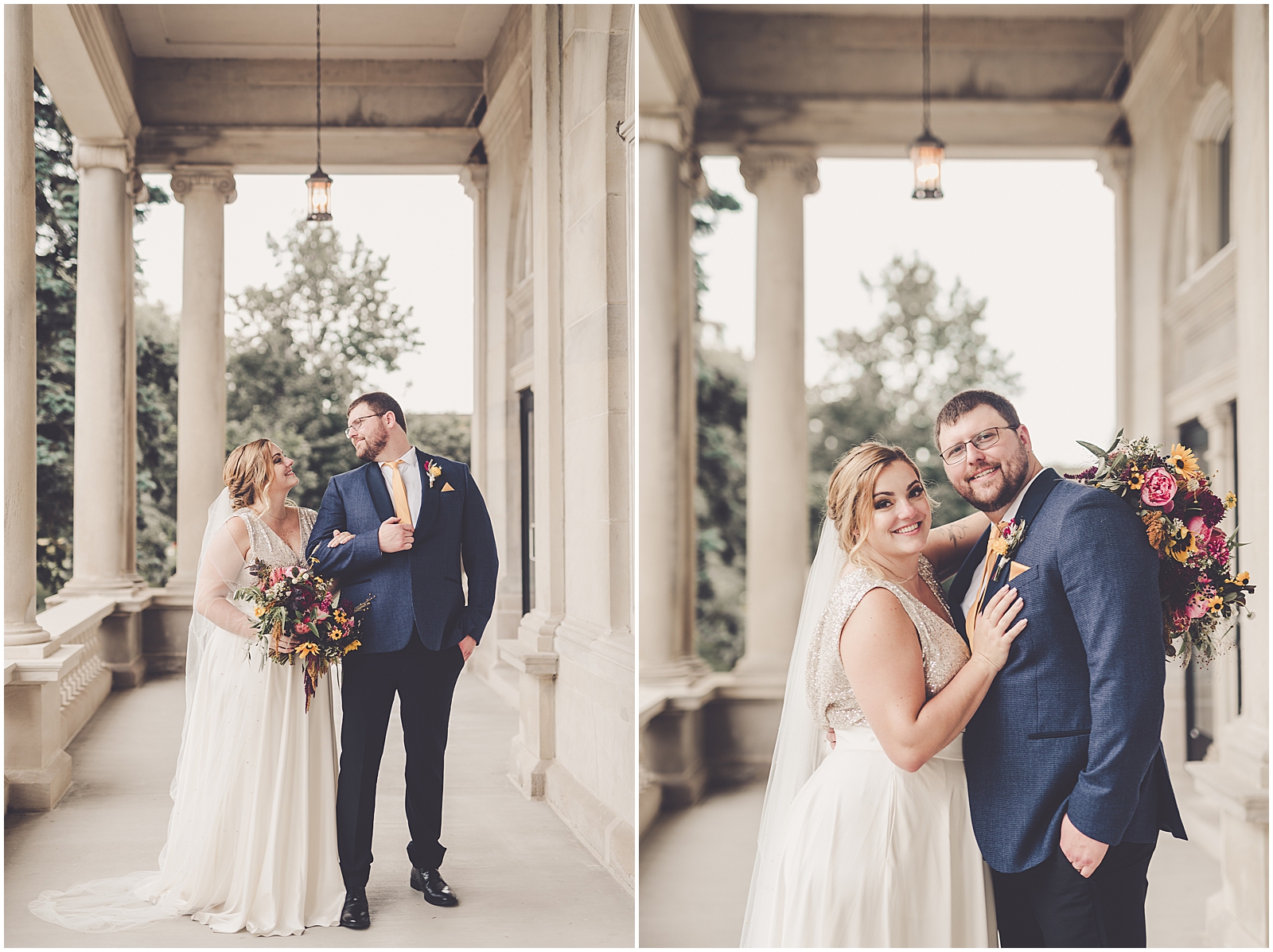 Janet and Michael's colorful summer backyard wedding in Bourbonnais, IL with Chicagoland wedding photographer Kara Evans Photographer.