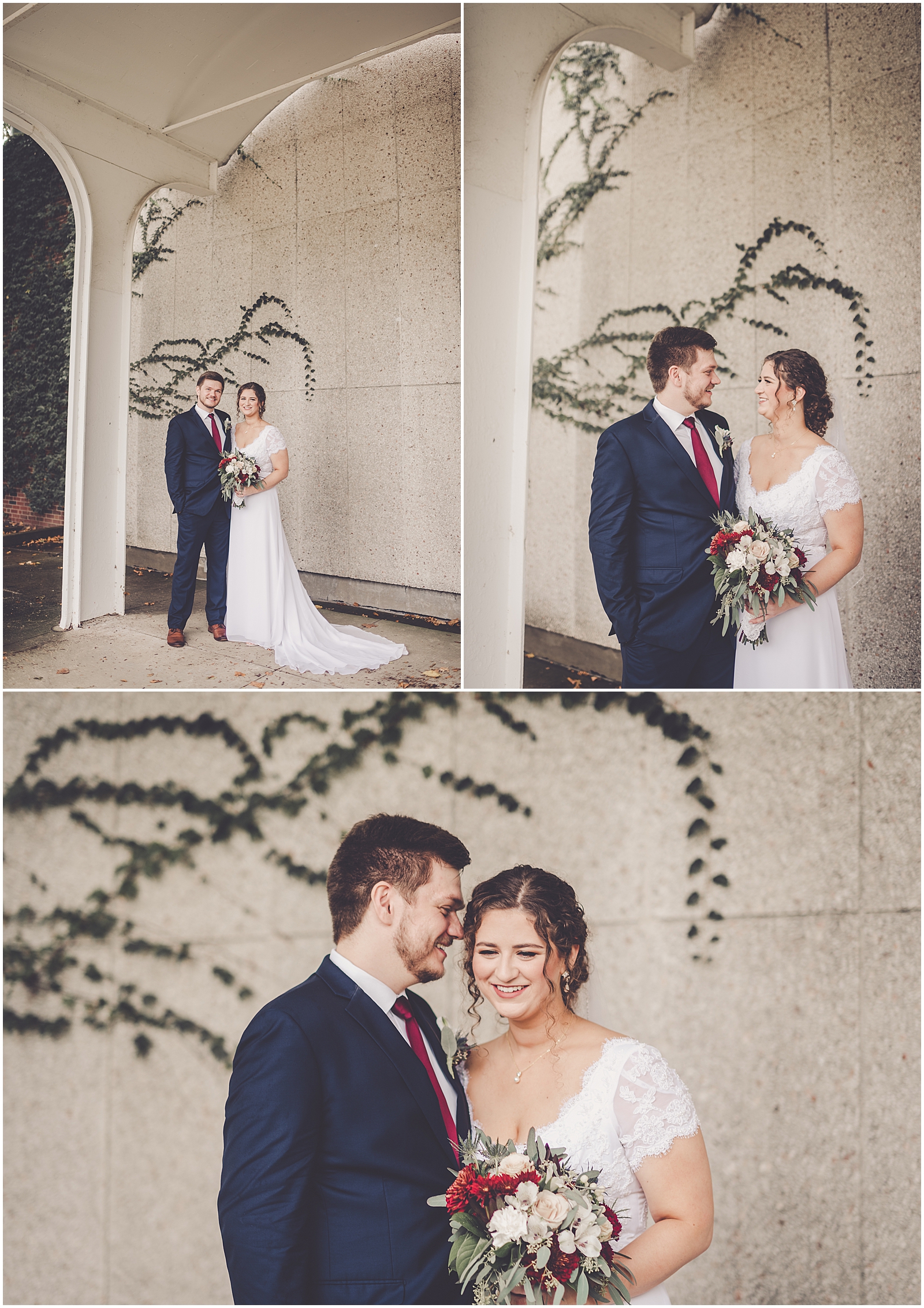 Jess & Tommy's fall Epiphany Farms Estate wedding day in Downs, IL with Chicagoland wedding photographer Kara Evans Photographer.