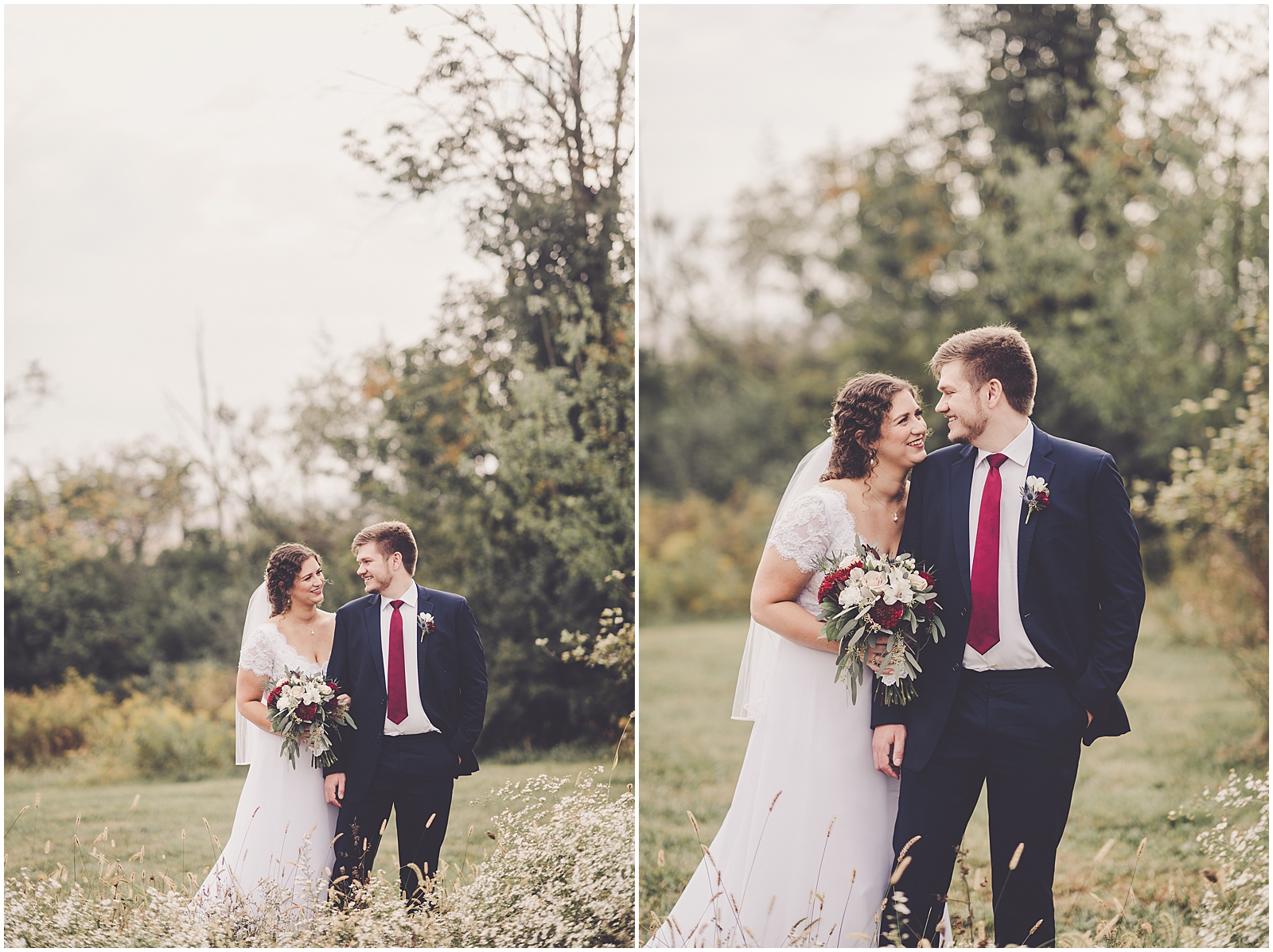 Jess & Tommy's fall Epiphany Farms Estate wedding day in Downs, IL with Chicagoland wedding photographer Kara Evans Photographer.