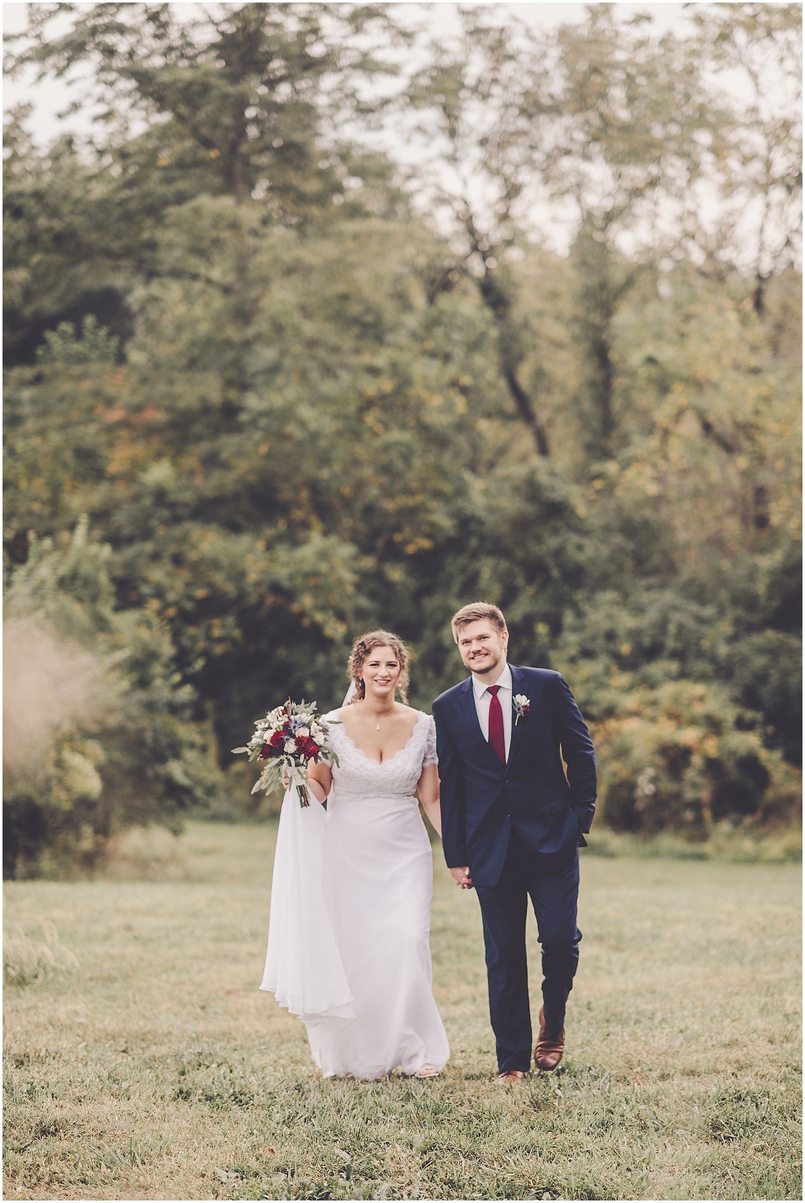 Jess & Tommy's fall Epiphany Farms Estate wedding day in Downs, IL with Chicagoland wedding photographer Kara Evans Photographer.