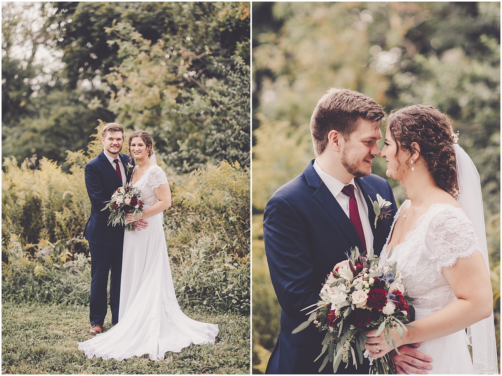 Jess & Tommy's fall Epiphany Farms Estate wedding day in Downs, IL with Chicagoland wedding photographer Kara Evans Photographer.