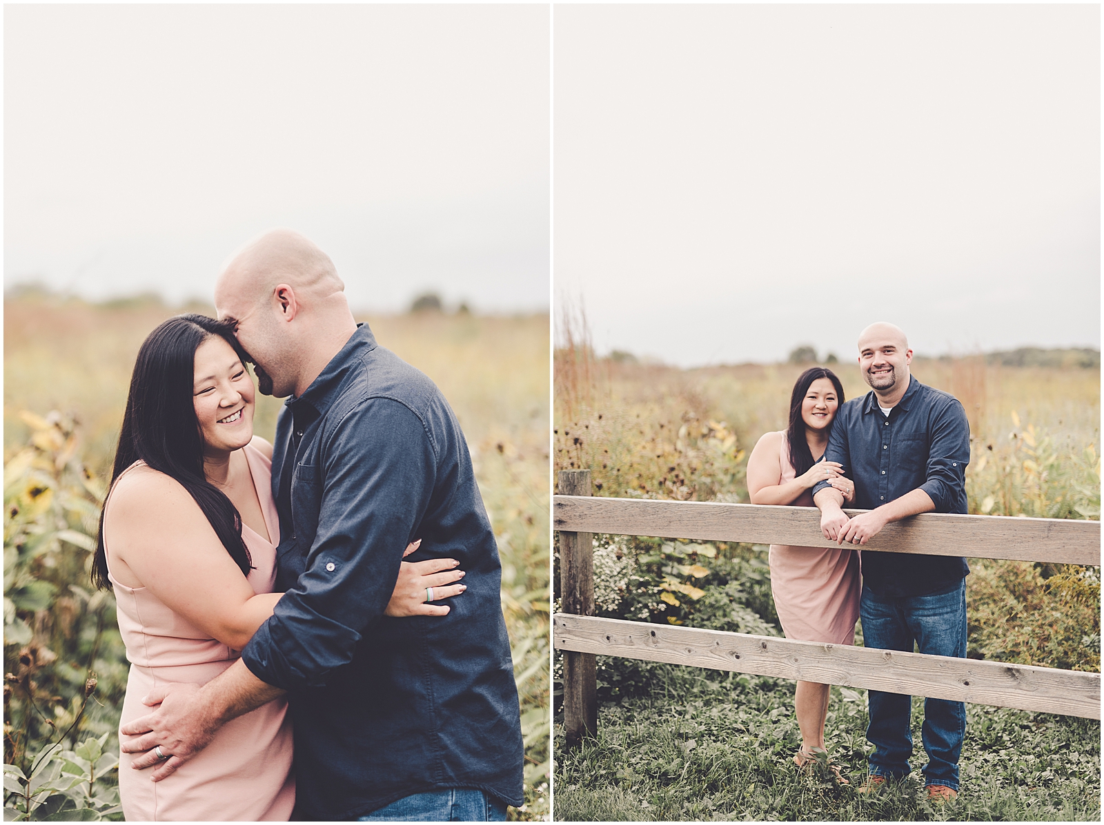 CayLee and Ryan's anniversary session at Perry Farm in Bourbonnais with Chicagoland wedding photographer Kara Evans Photographer. 