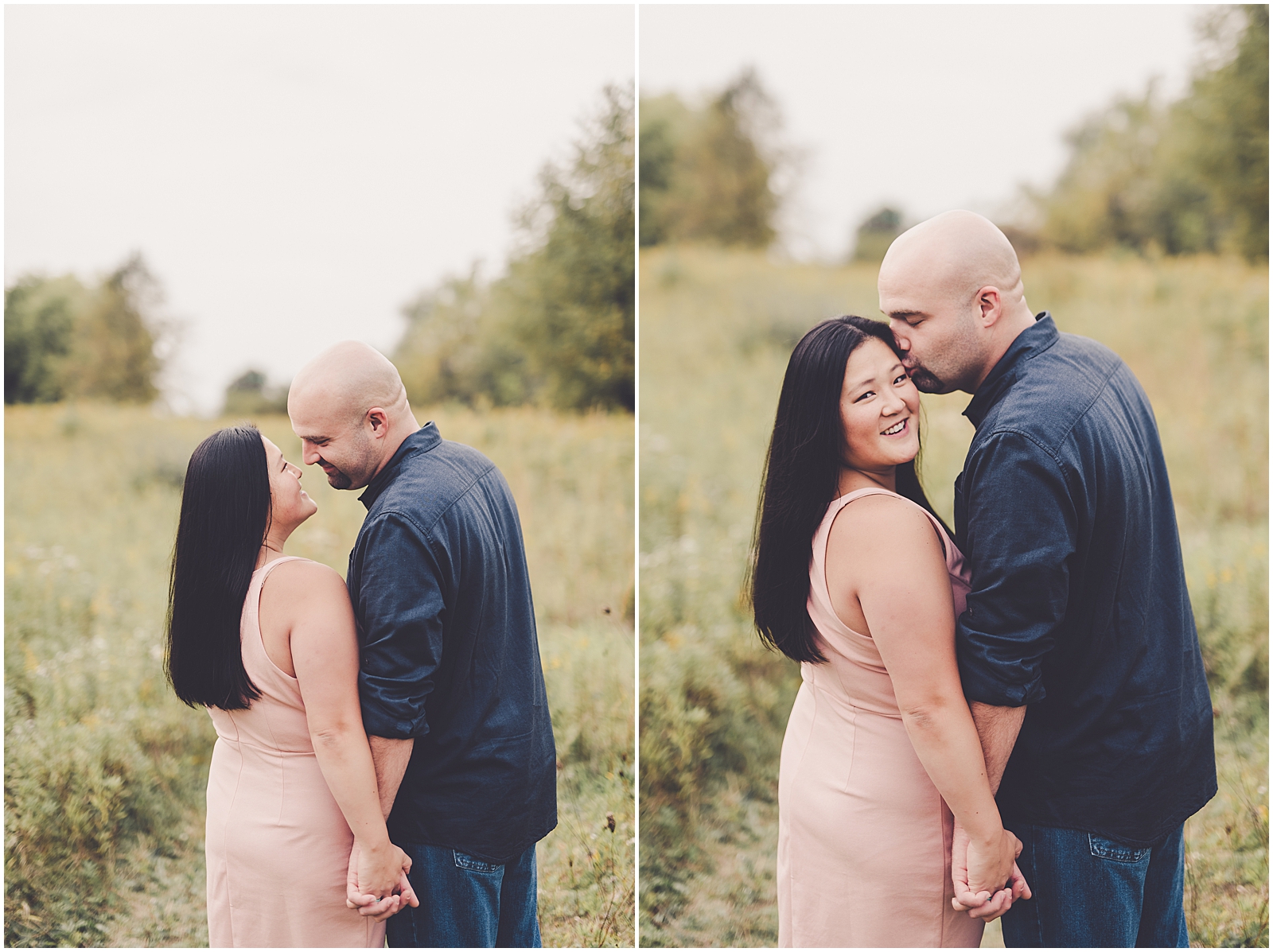 CayLee and Ryan's anniversary session at Perry Farm in Bourbonnais with Chicagoland wedding photographer Kara Evans Photographer. 