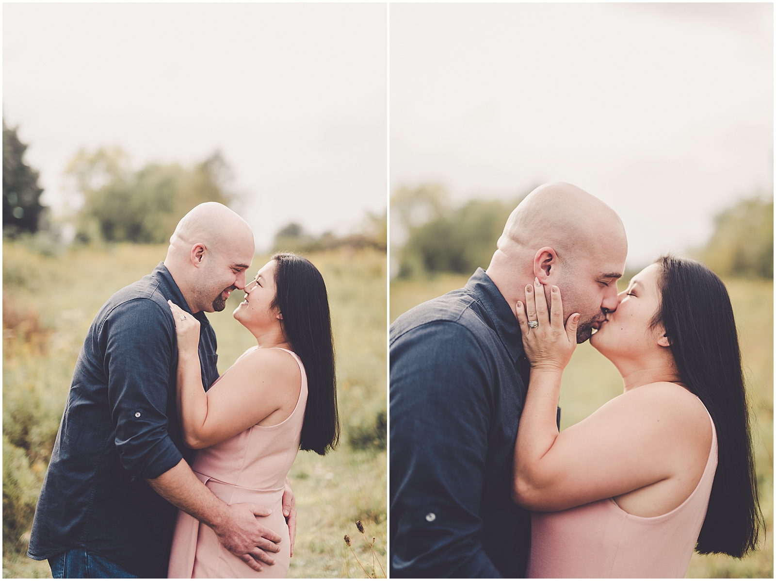 CayLee and Ryan's anniversary session at Perry Farm in Bourbonnais with Chicagoland wedding photographer Kara Evans Photographer. 