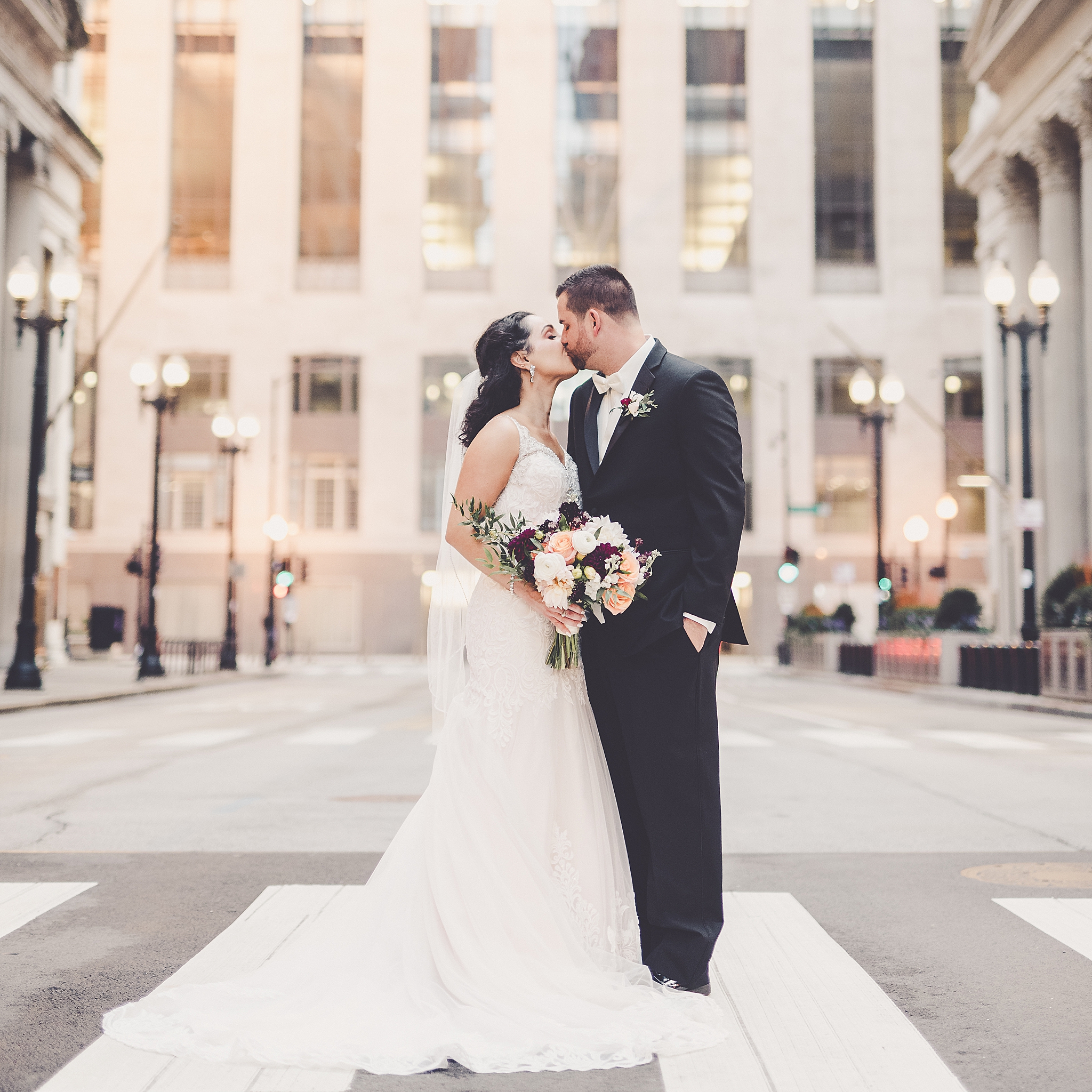 Julie and Paul's romantic Kimpton Gray wedding day in Chicago, Illinois with Chicagoland wedding photographer Kara Evans Photographer.