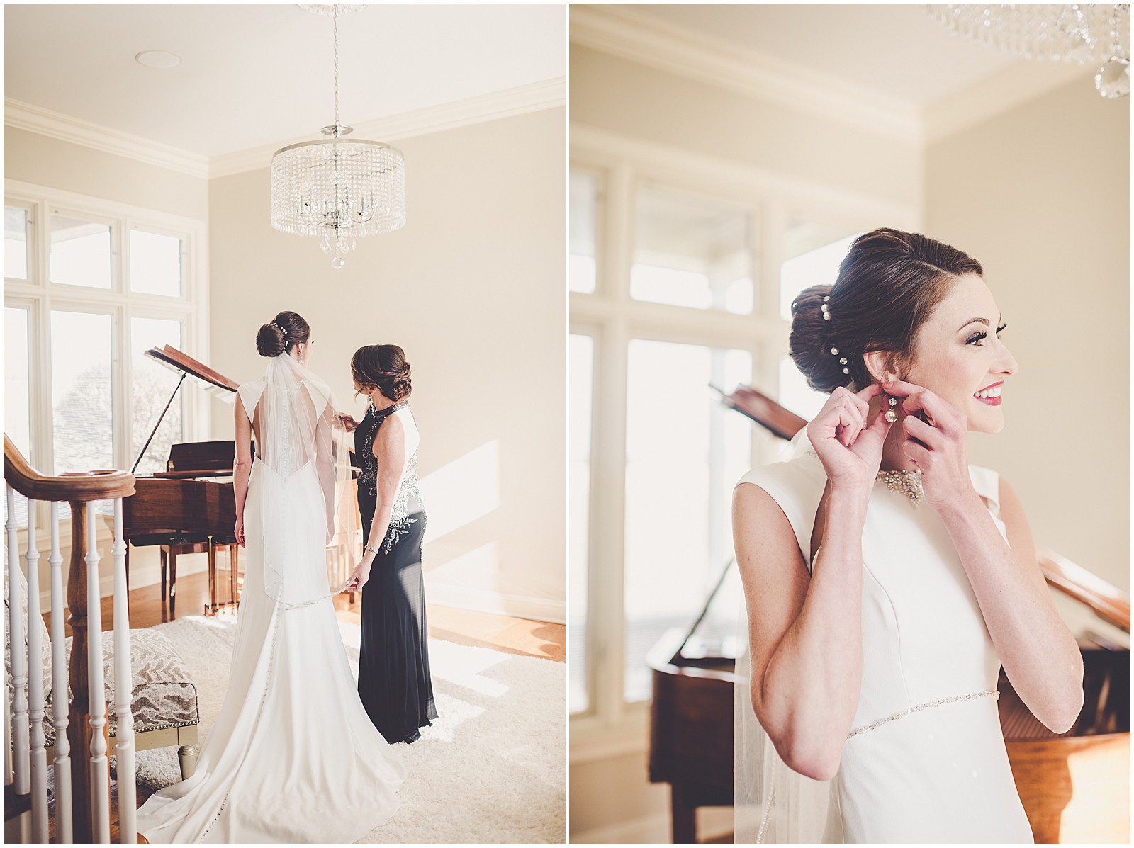 Emily & Travis's wedding at Maternity BVM in Bourbonnais & Tuscany Falls in Mokena with Chicagoland photographer Kara Evans Photographer.