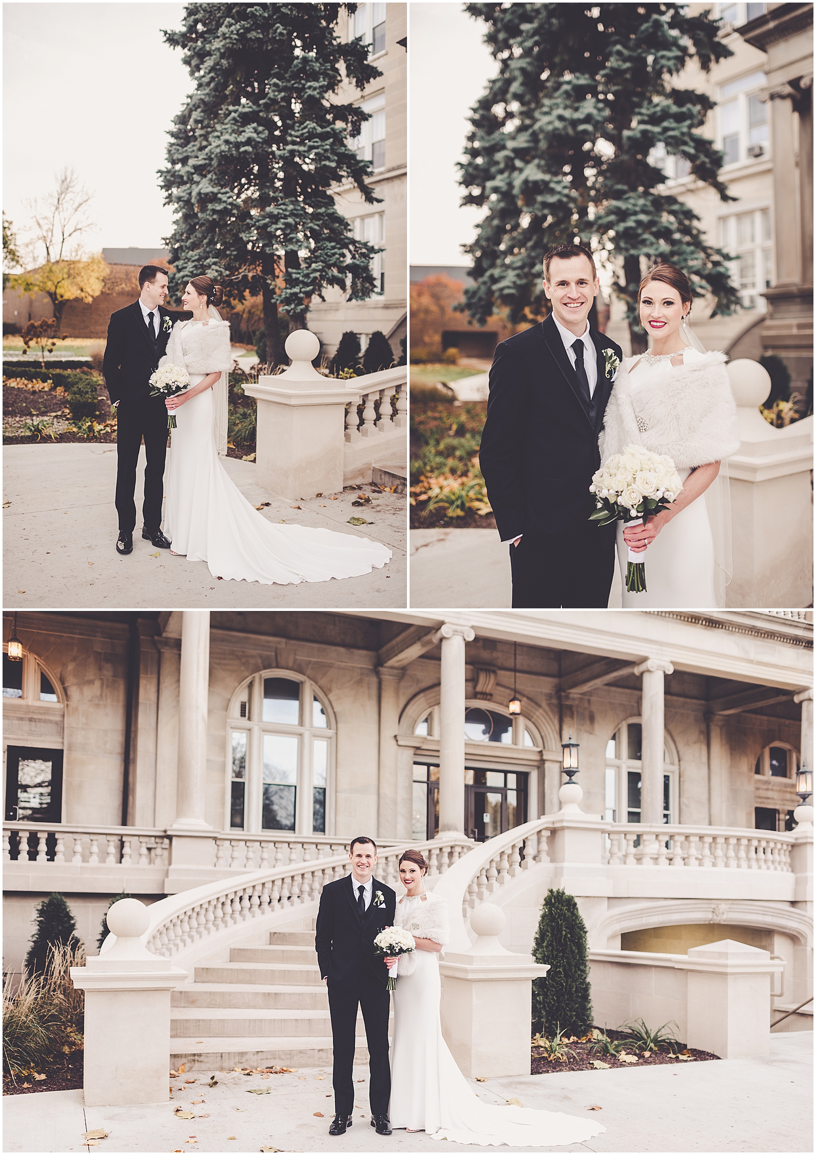 Emily & Travis's wedding at Maternity BVM in Bourbonnais & Tuscany Falls in Mokena with Chicagoland photographer Kara Evans Photographer.