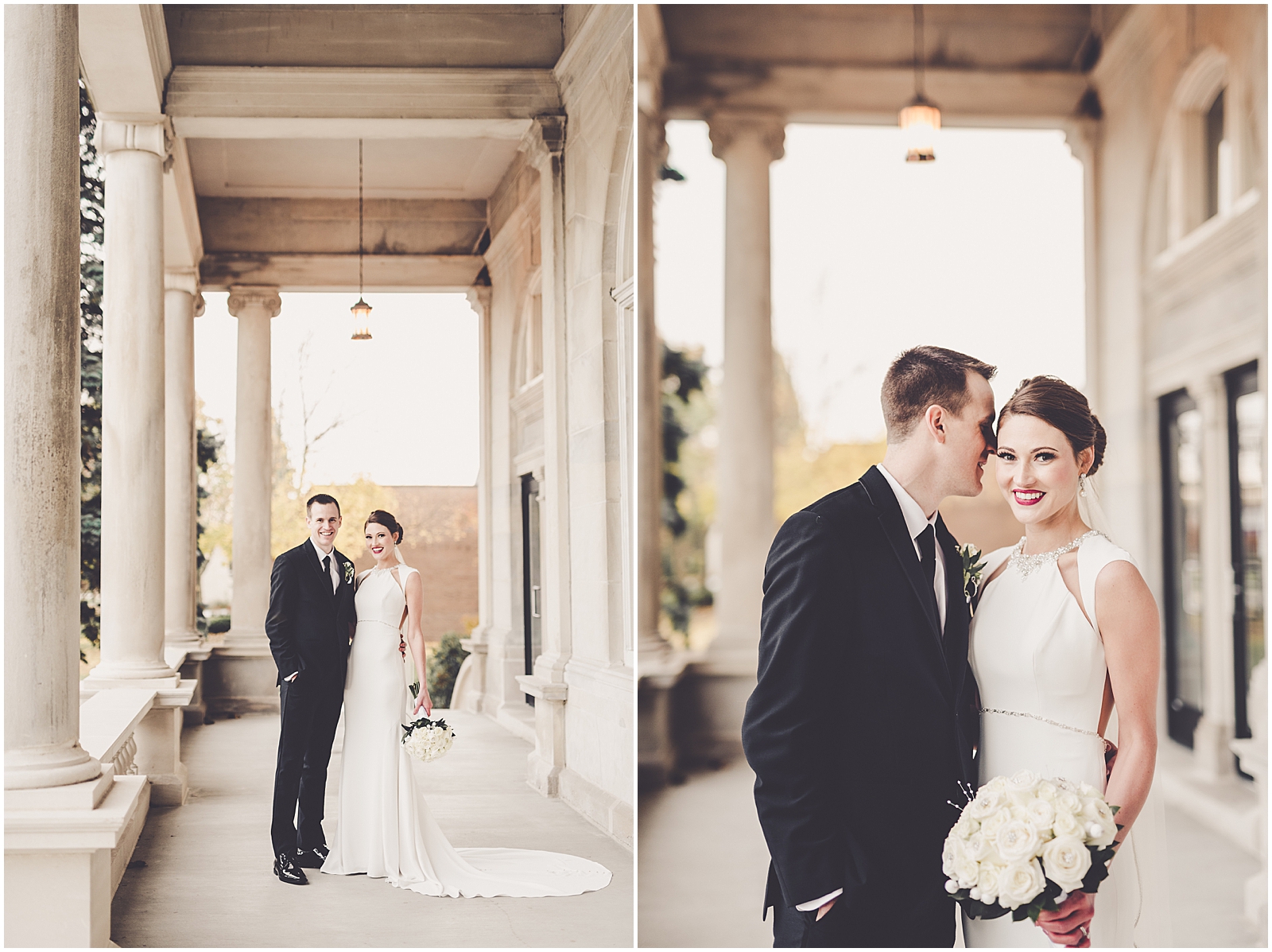 Emily & Travis's wedding at Maternity BVM in Bourbonnais & Tuscany Falls in Mokena with Chicagoland photographer Kara Evans Photographer.