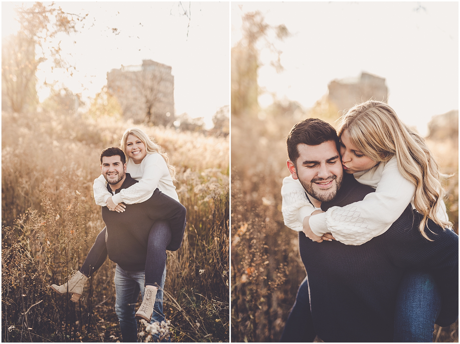 Andrea and Chris's Lincoln Park and North Avenue Beach engagement in Chicago, Illinois with Chicagoland photographer Kara Evans Photographer.