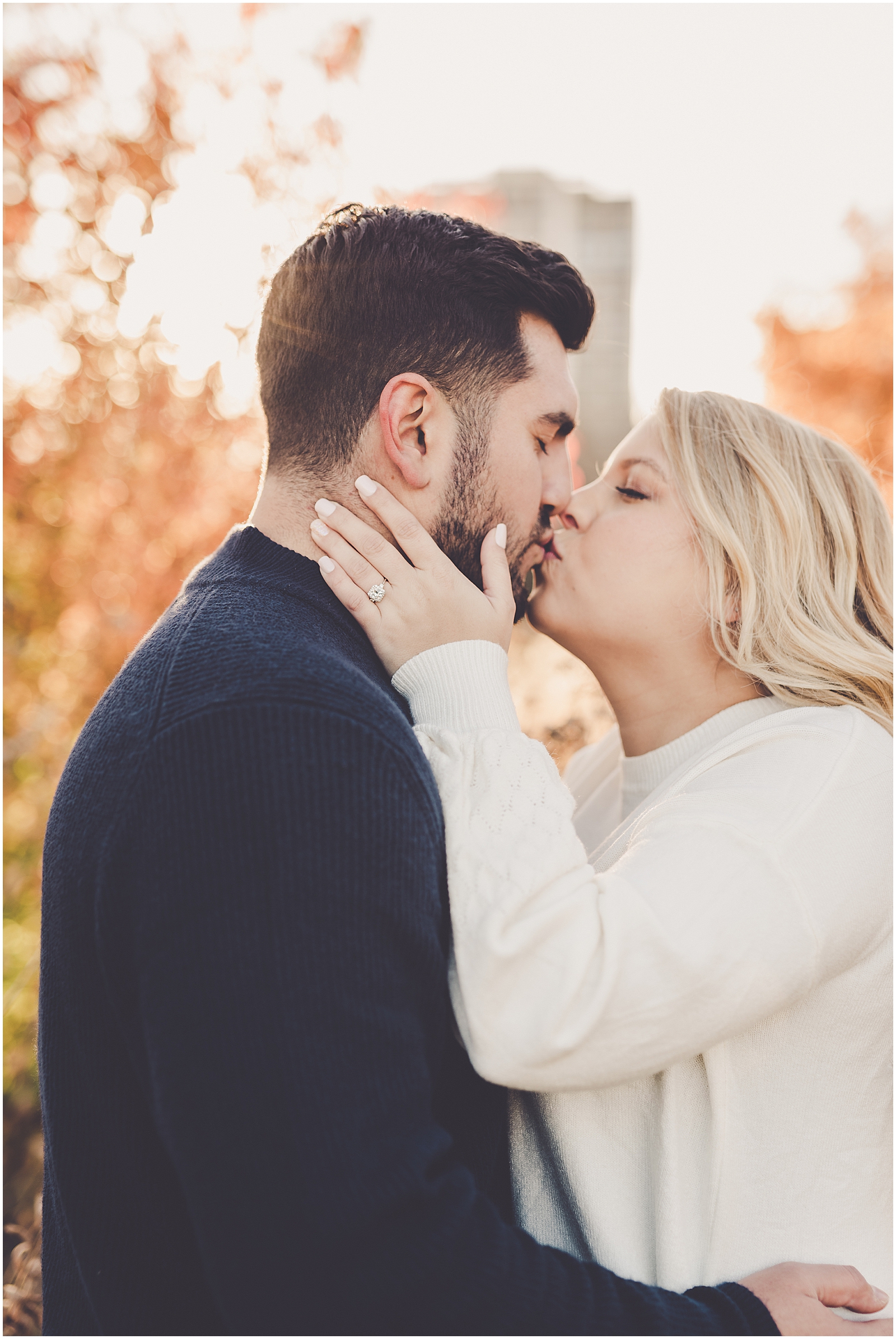 Andrea and Chris's Lincoln Park and North Avenue Beach engagement in Chicago, Illinois with Chicagoland photographer Kara Evans Photographer.