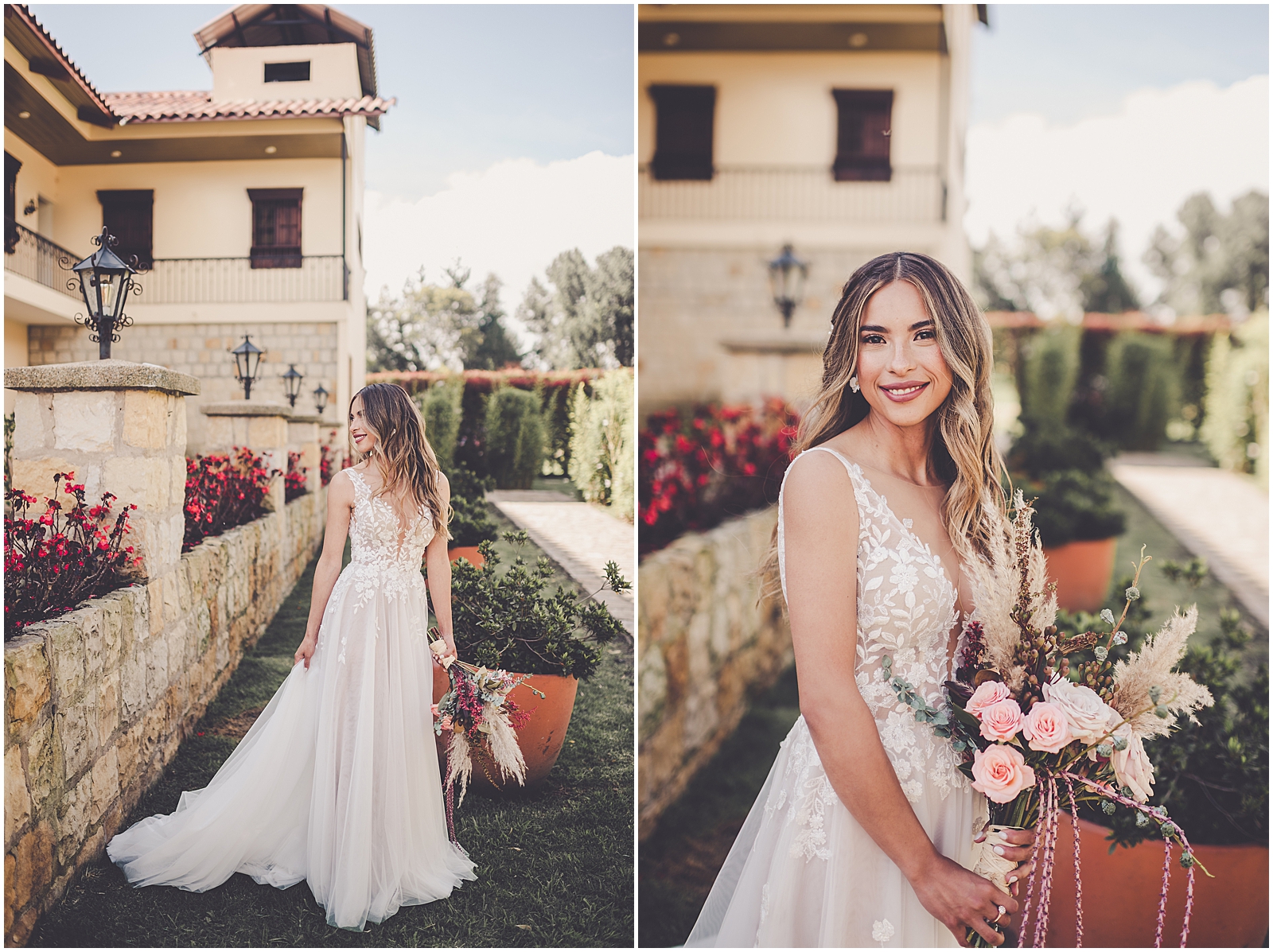 Maria Paula and Mauricio's romantic wedding at Hacienda San Sebastian Rosal in Colombia with Chicago photographer Kara Evans Photographer.