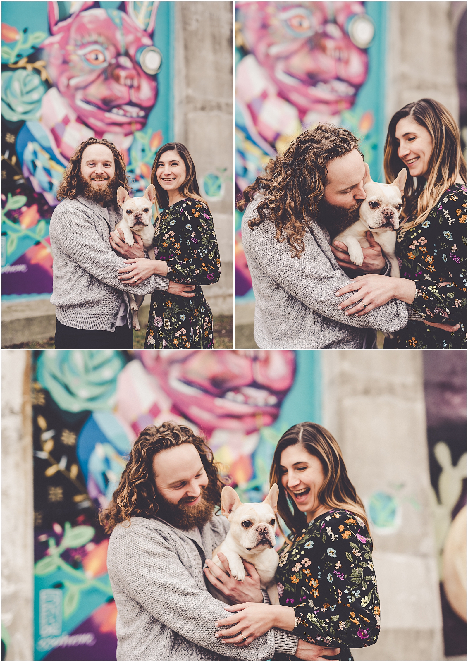 Marisa & Kristopher's Hubbard Street and North Avenue Beach engagement photos with Chicagoland wedding photographer Kara Evans Photographer.