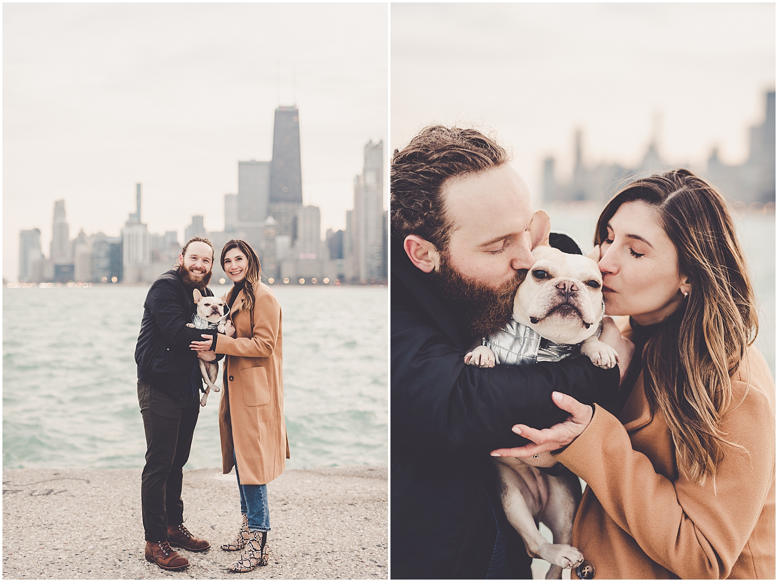 Marisa & Kristopher's Hubbard Street and North Avenue Beach engagement photos with Chicagoland wedding photographer Kara Evans Photographer.