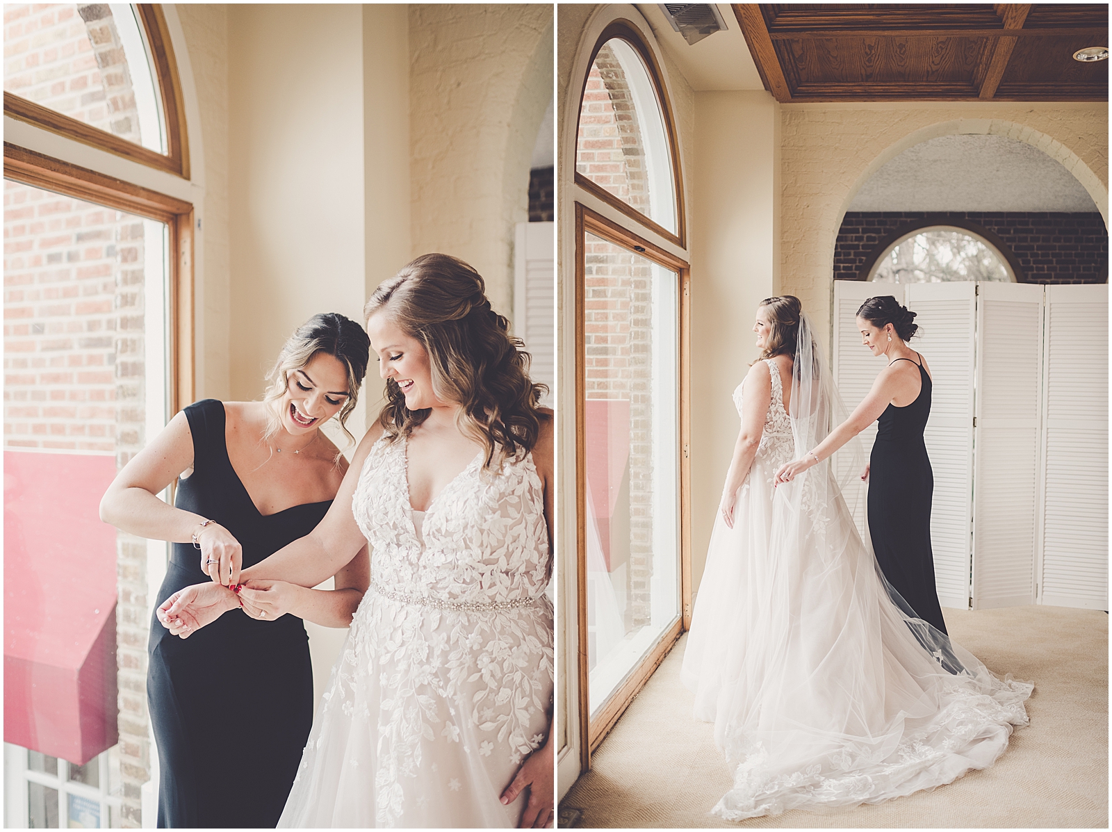 Meredith and Ryan's December Park Ridge Country Club wedding in Park Ridge, IL with Chicagoland wedding photographer Kara Evans Photographer.