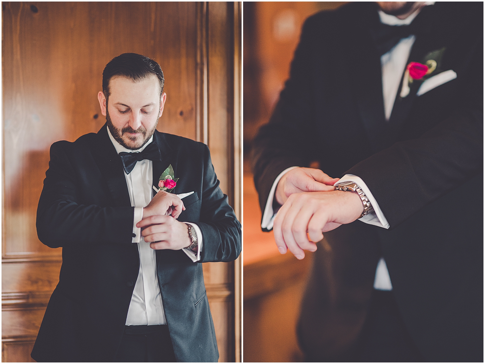 Meredith and Ryan's December Park Ridge Country Club wedding in Park Ridge, IL with Chicagoland wedding photographer Kara Evans Photographer.