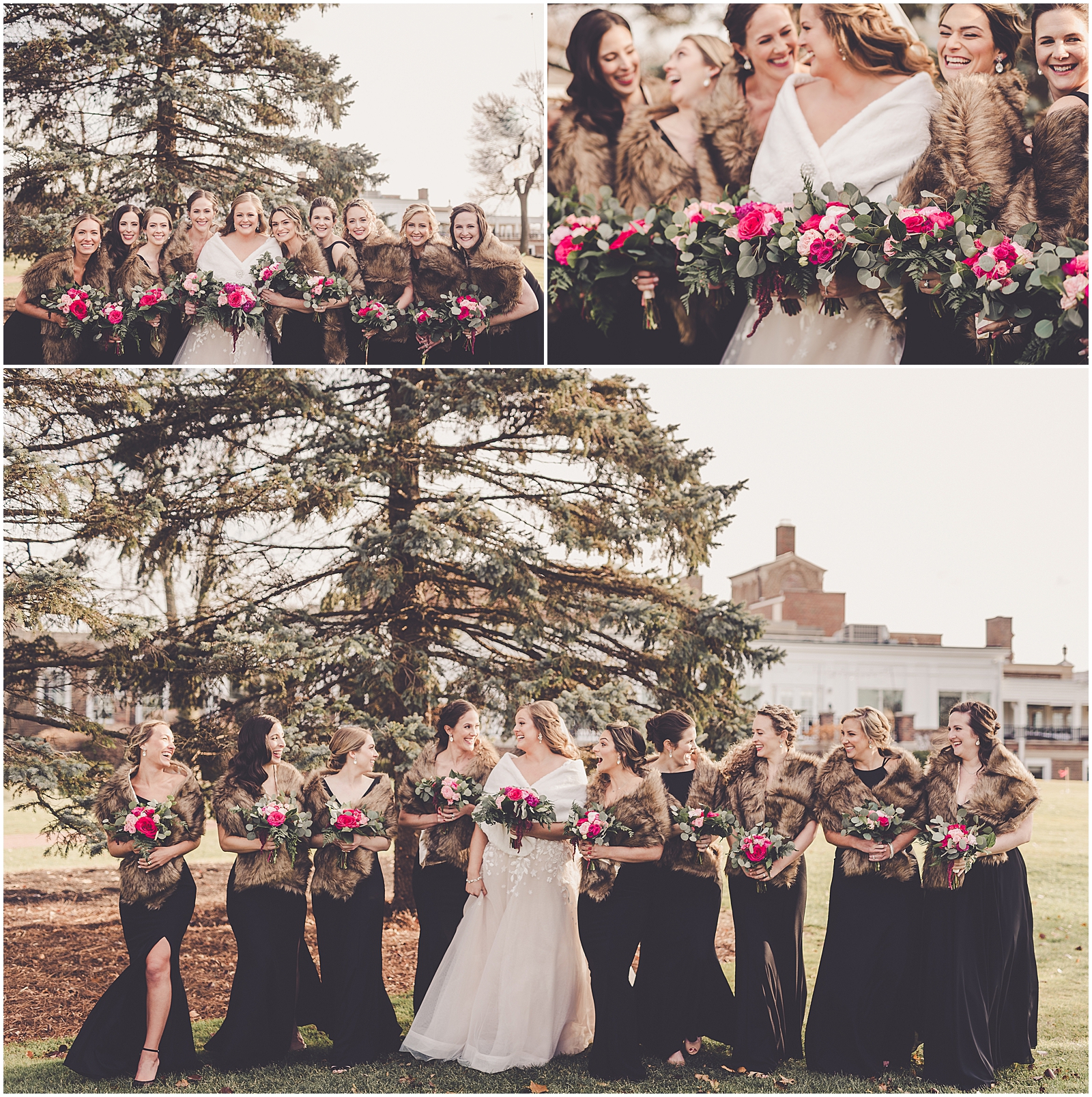 Meredith and Ryan's December Park Ridge Country Club wedding in Park Ridge, IL with Chicagoland wedding photographer Kara Evans Photographer.