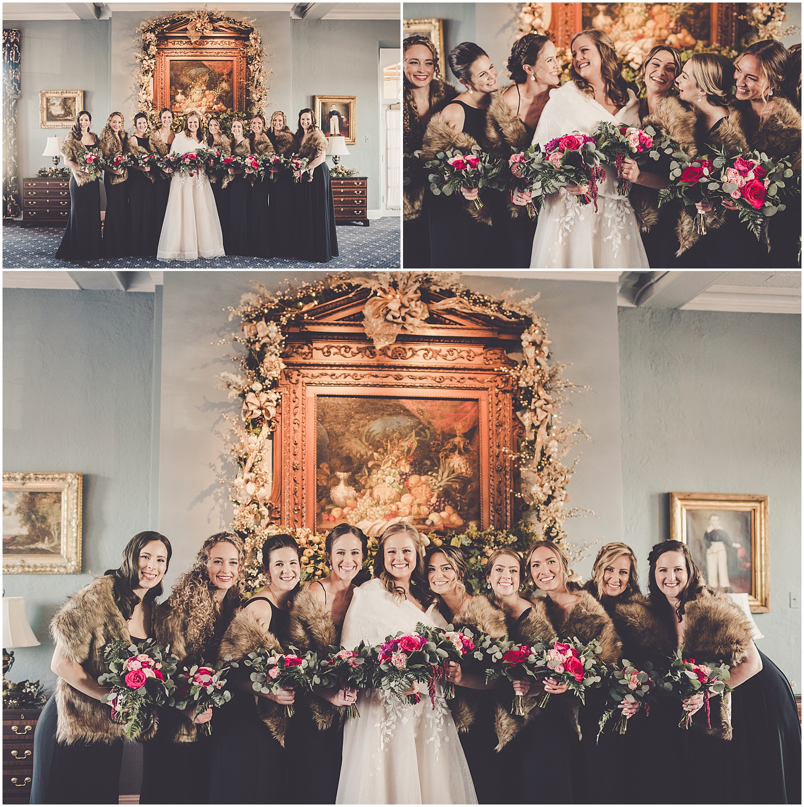Meredith and Ryan's December Park Ridge Country Club wedding in Park Ridge, IL with Chicagoland wedding photographer Kara Evans Photographer.