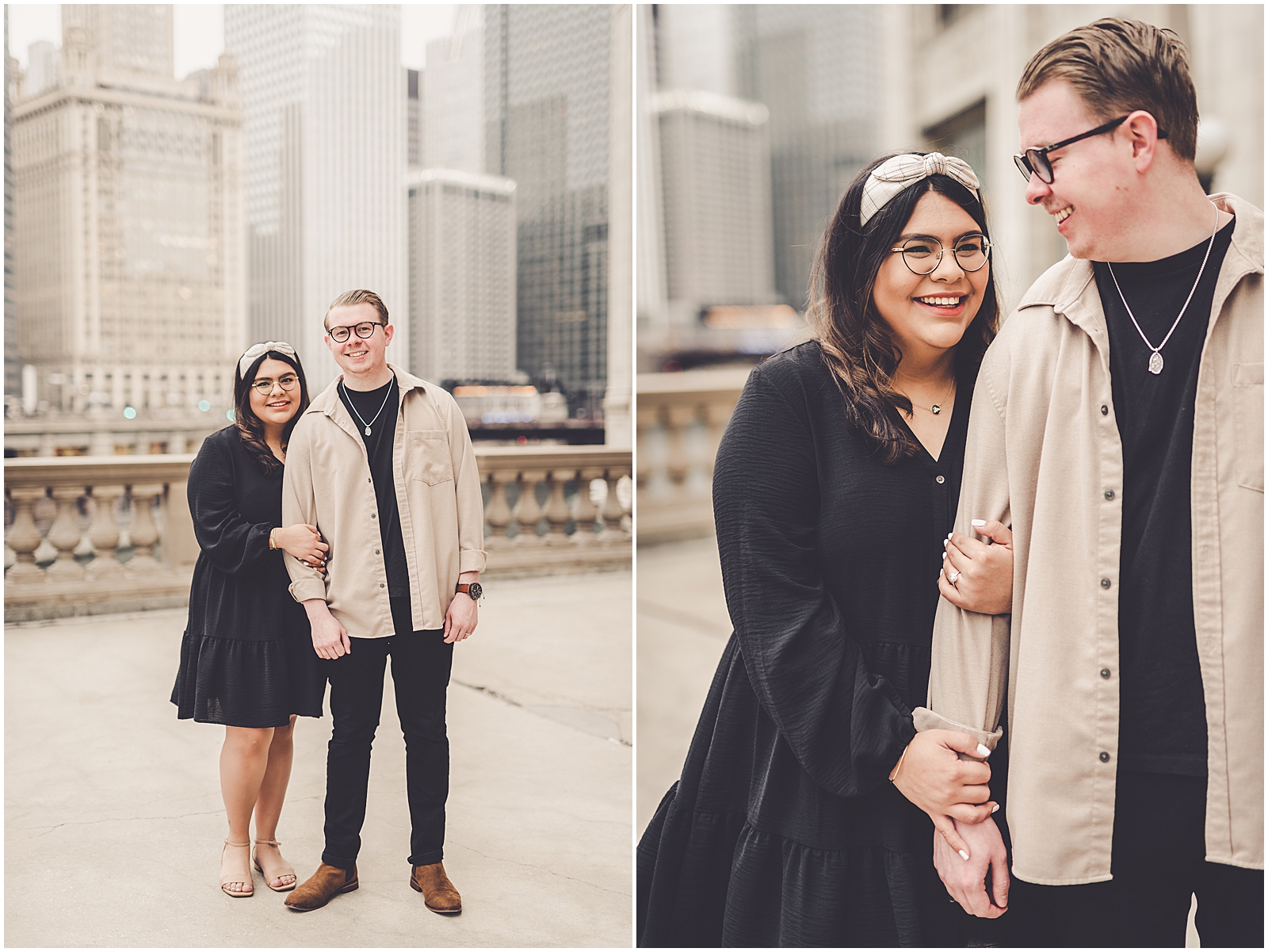 Neiry & Tyler's spring Milton Lee Olive Park engagement photos in Chicago, IL with Chicagoland wedding photographer Kara Evans Photographer.