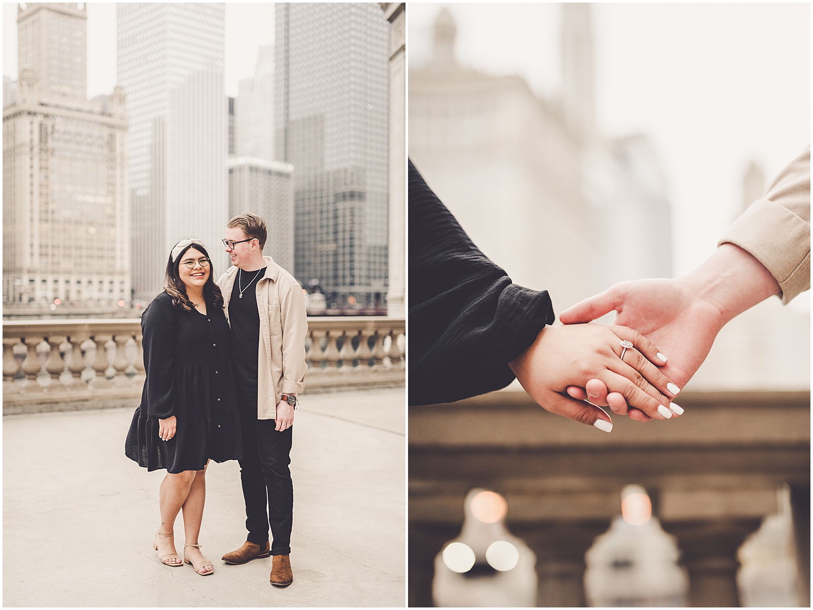 Neiry & Tyler's spring Milton Lee Olive Park engagement photos in Chicago, IL with Chicagoland wedding photographer Kara Evans Photographer.