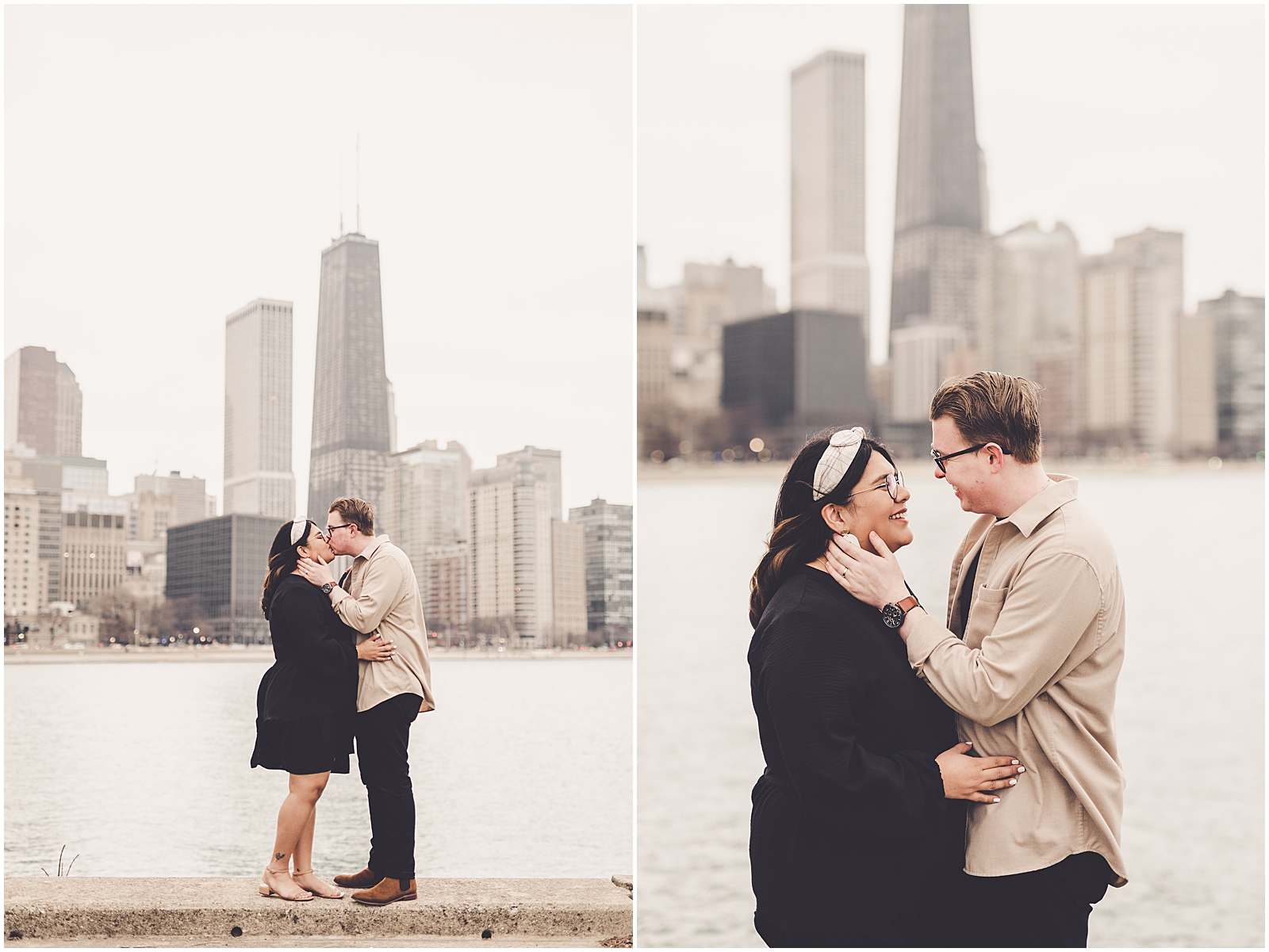 Neiry & Tyler's spring Milton Lee Olive Park engagement photos in Chicago, IL with Chicagoland wedding photographer Kara Evans Photographer.