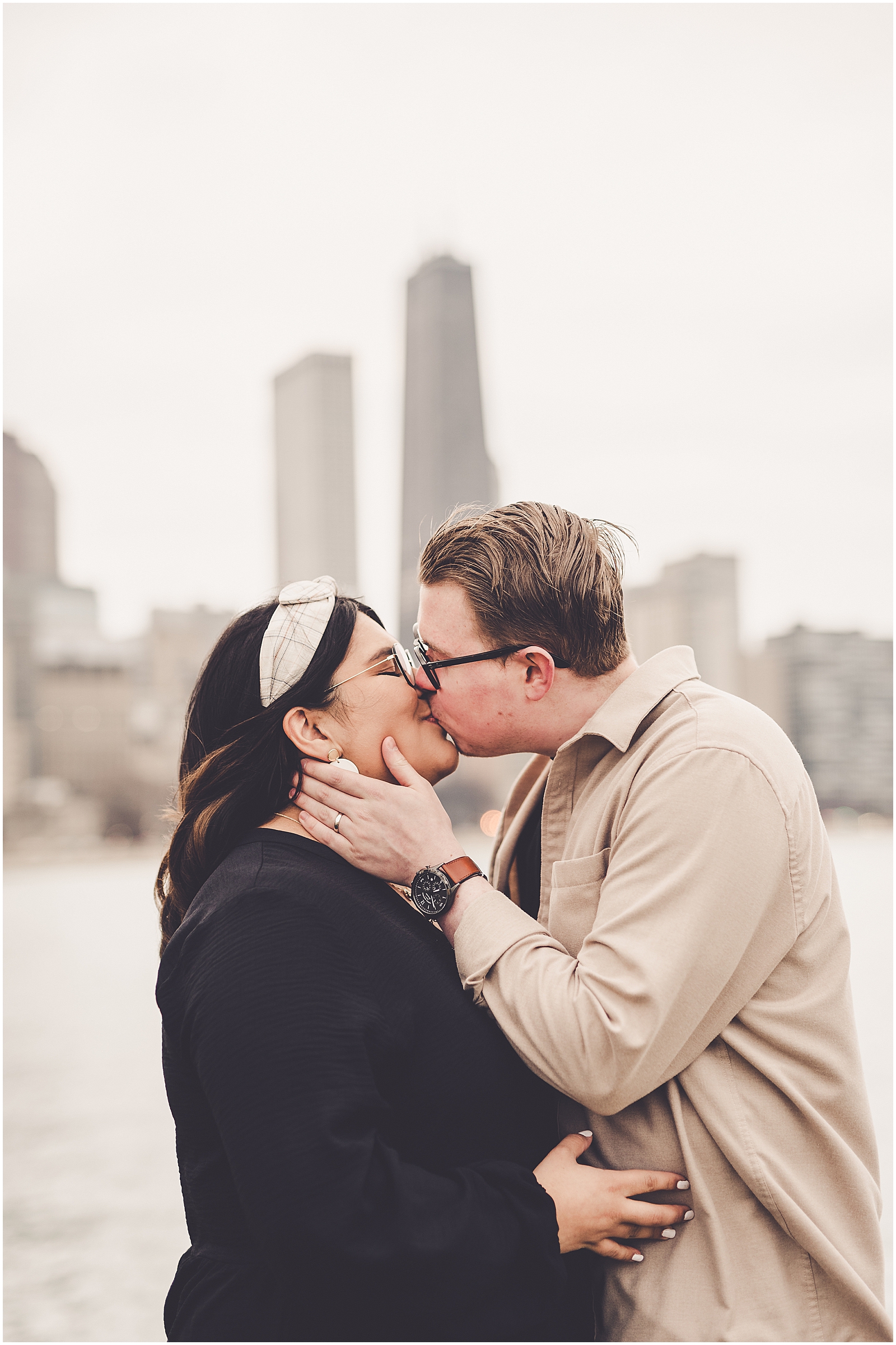 Neiry & Tyler's spring Milton Lee Olive Park engagement photos in Chicago, IL with Chicagoland wedding photographer Kara Evans Photographer.