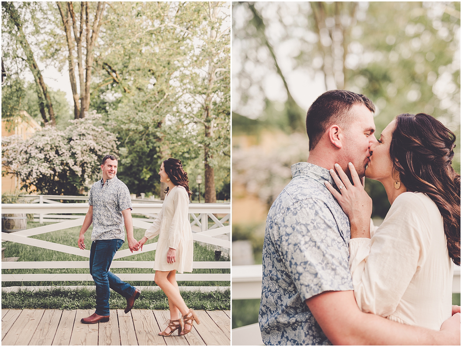 Allye & Grant's downtown engagement session in Springfield, Illinois with Chicagoland wedding photographer Kara Evans Photographer.