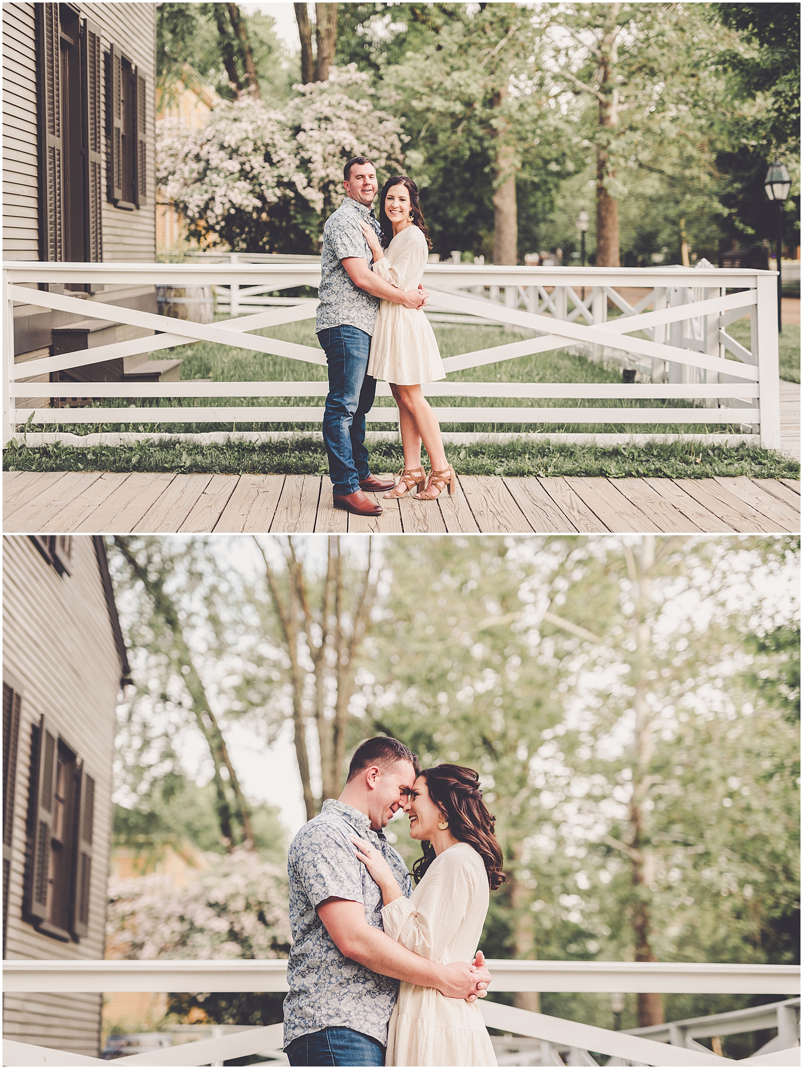 Allye & Grant's downtown engagement session in Springfield, Illinois with Chicagoland wedding photographer Kara Evans Photographer.