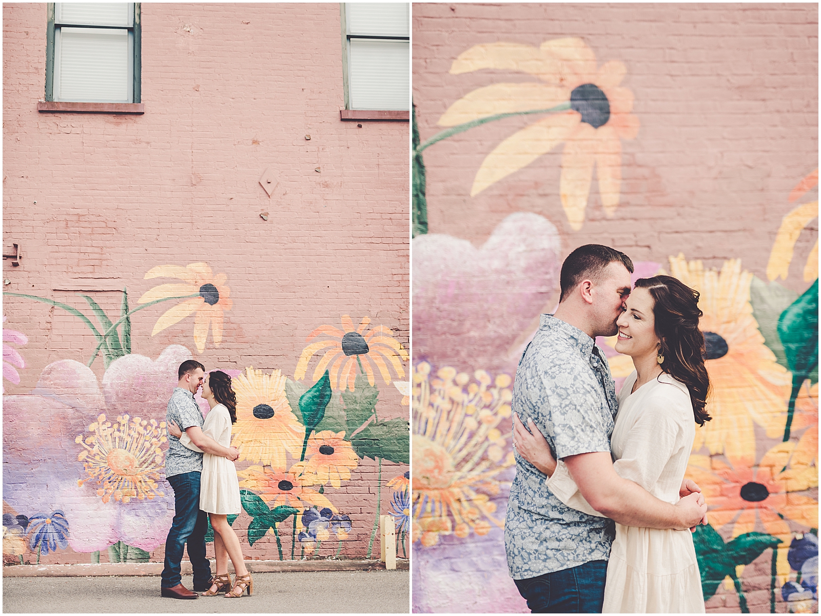 Allye & Grant's downtown engagement session in Springfield, Illinois with Chicagoland wedding photographer Kara Evans Photographer.