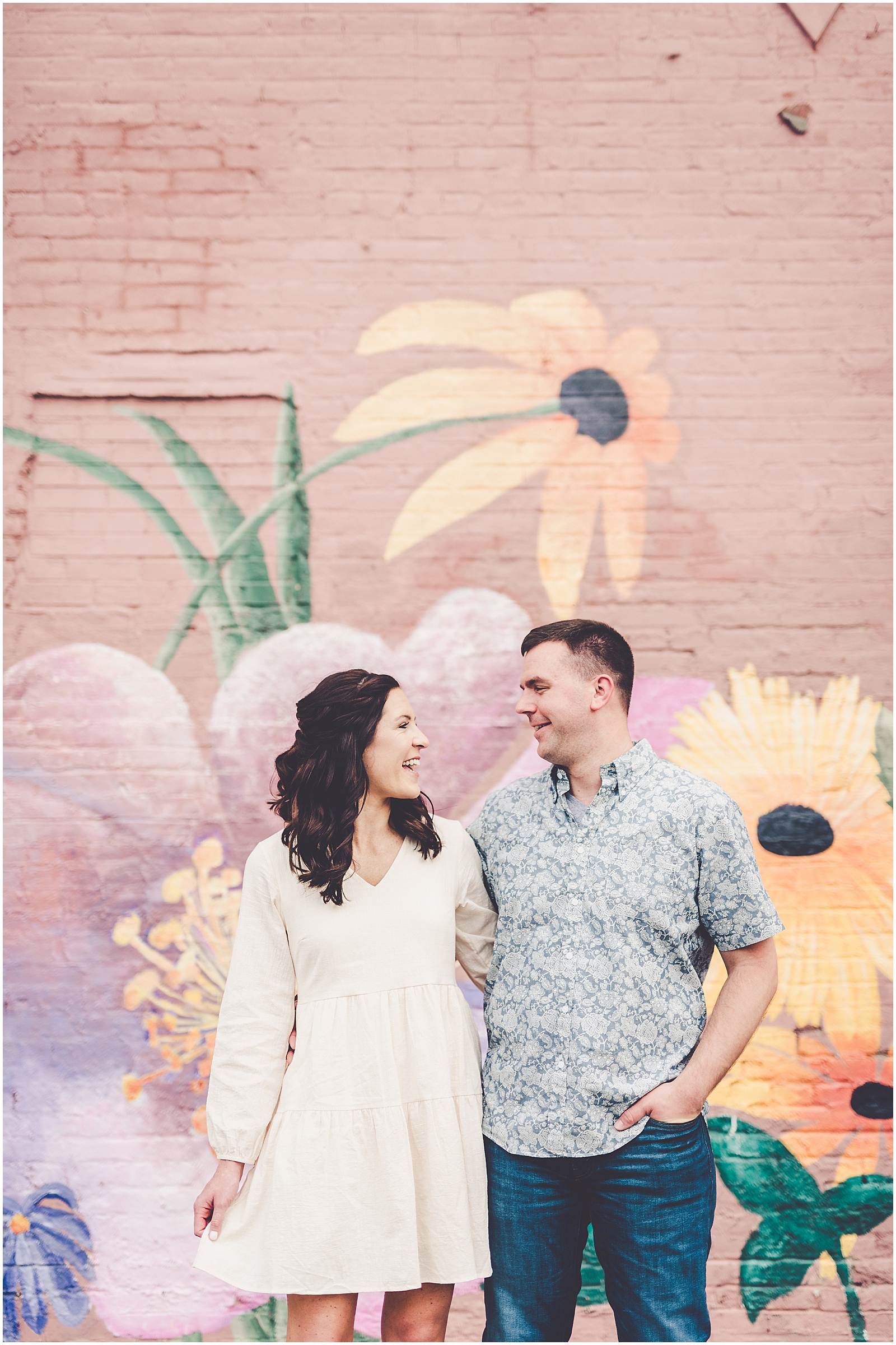 Allye & Grant's downtown engagement session in Springfield, Illinois with Chicagoland wedding photographer Kara Evans Photographer.