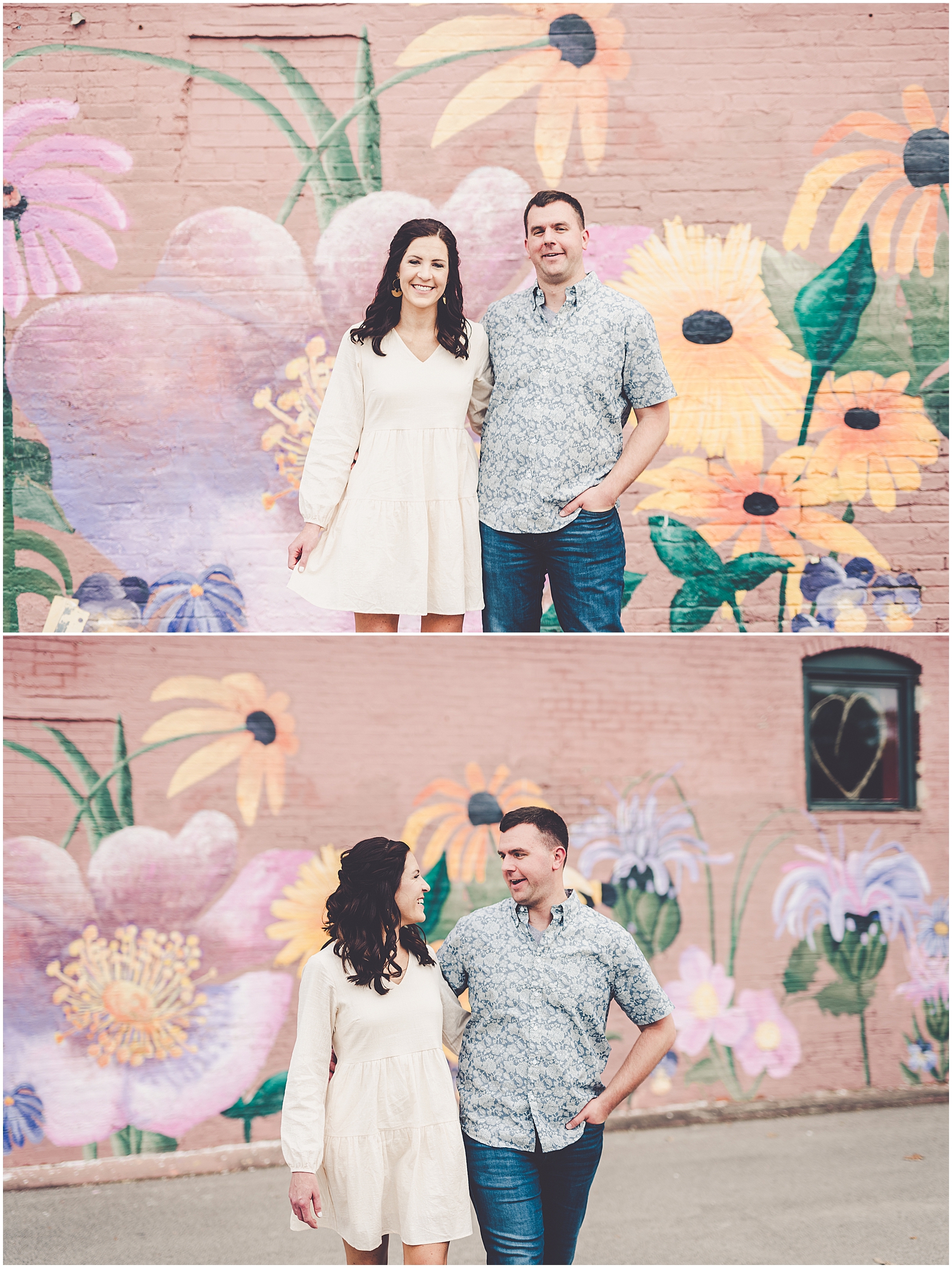 Allye & Grant's downtown engagement session in Springfield, Illinois with Chicagoland wedding photographer Kara Evans Photographer.