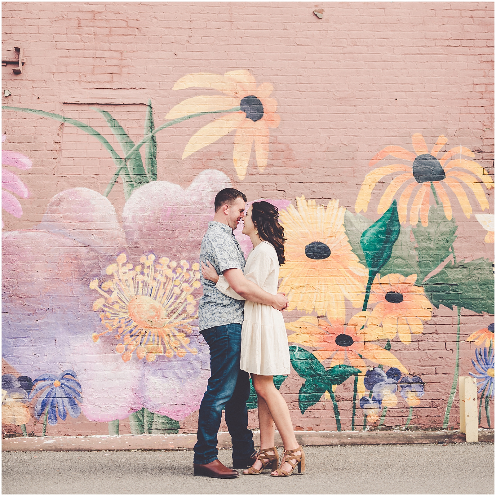 Allye & Grant's downtown engagement session in Springfield, Illinois with Chicagoland wedding photographer Kara Evans Photographer.