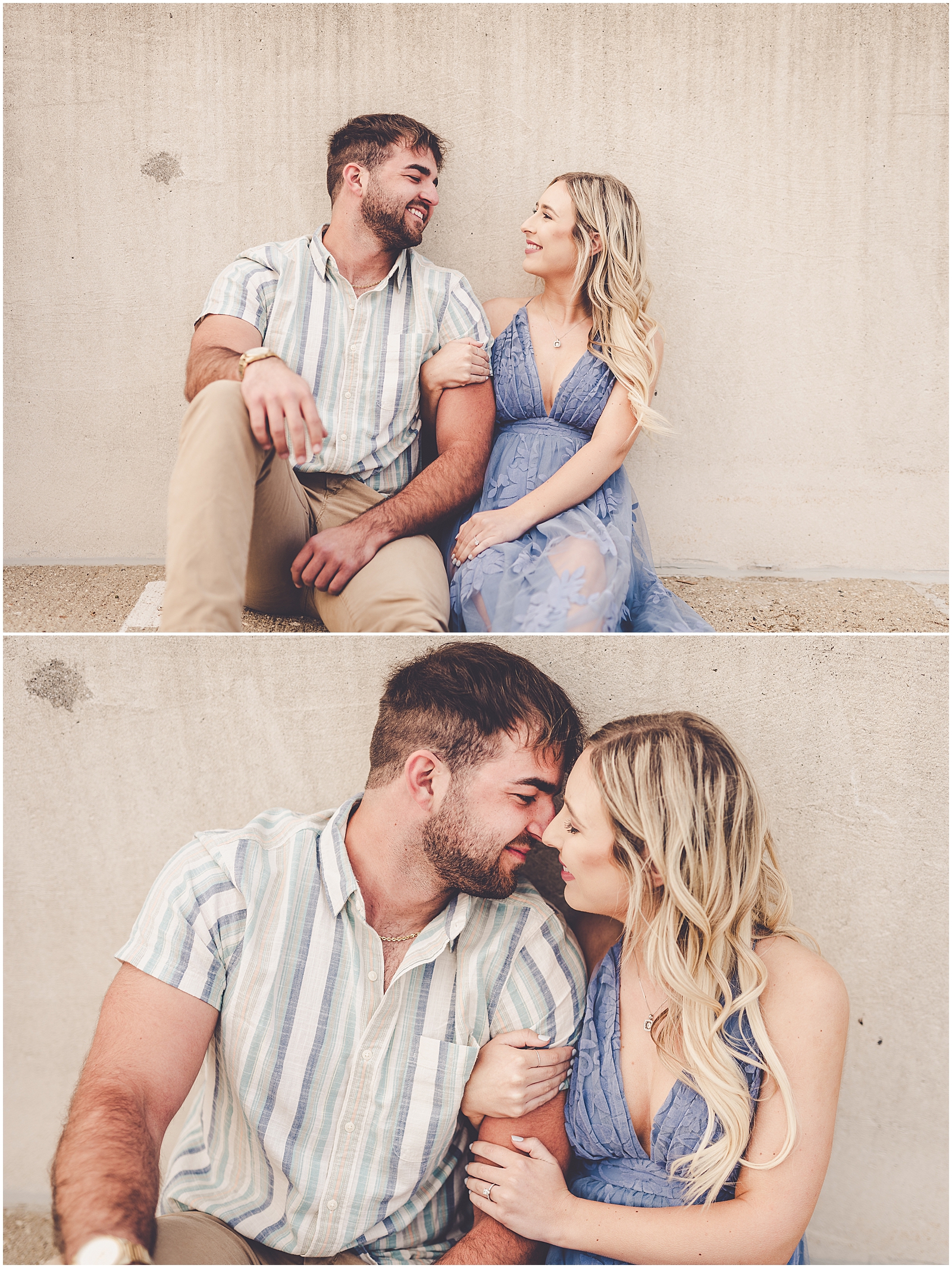 Makenzie and Ashton's spring engagement photos in Kankakee, Illinois with Chicagoland wedding photographer Kara Evans Photographer.