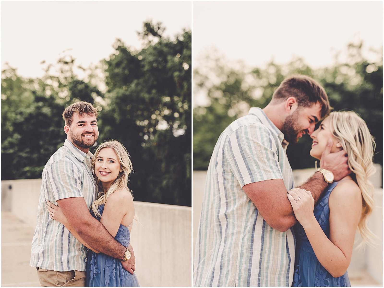 Makenzie and Ashton's spring engagement photos in Kankakee, Illinois with Chicagoland wedding photographer Kara Evans Photographer.