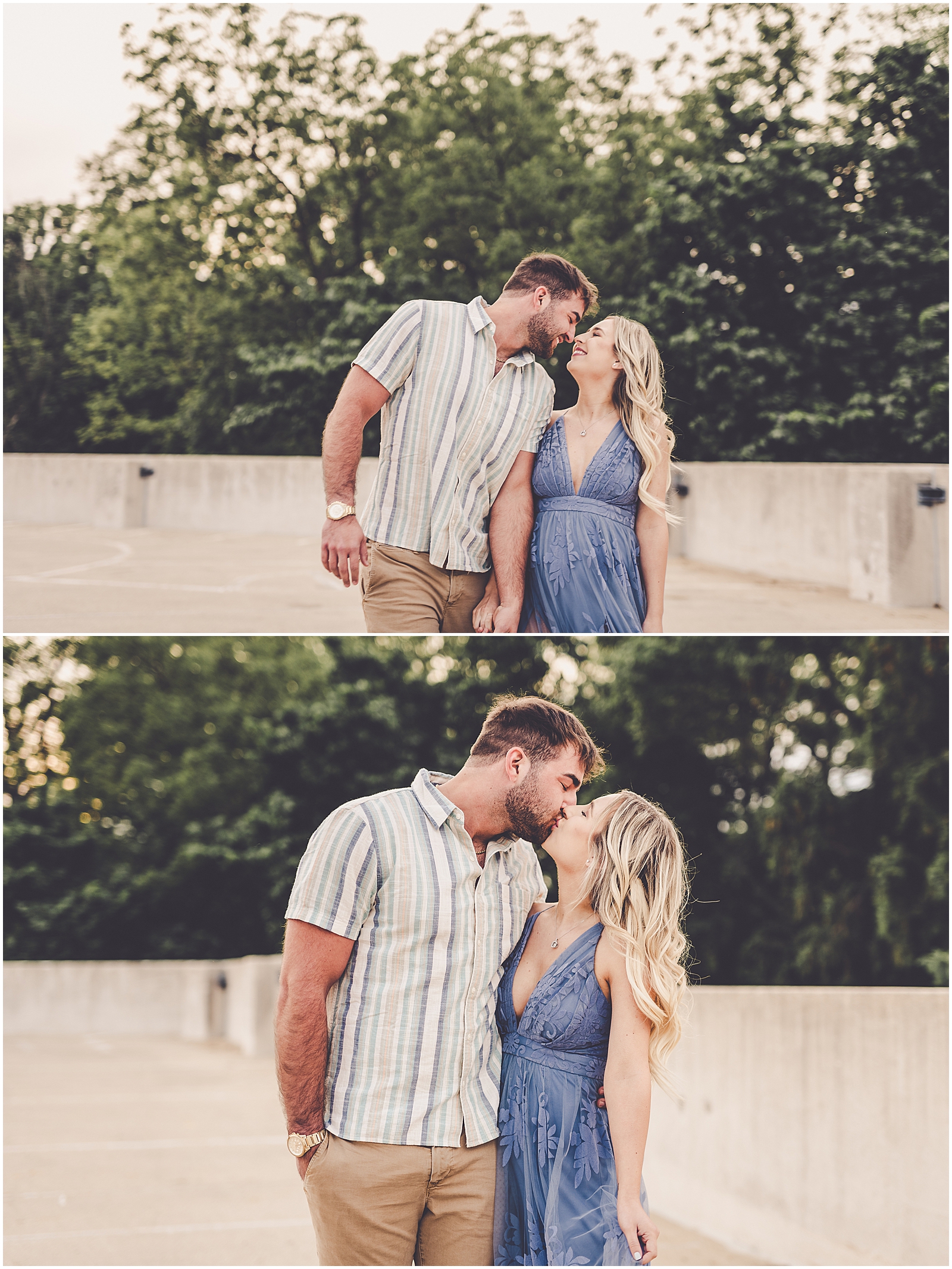 Makenzie and Ashton's spring engagement photos in Kankakee, Illinois with Chicagoland wedding photographer Kara Evans Photographer.