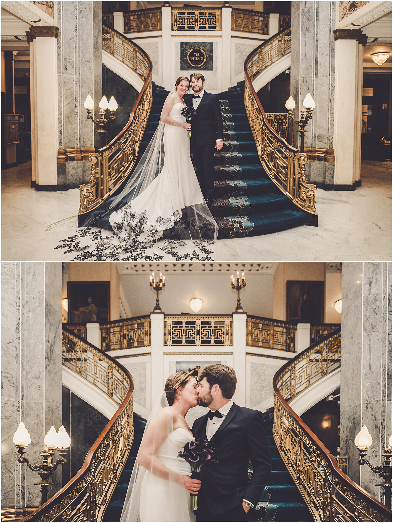 Annie and Virgil's wedding at The Seelbach Hilton in Louisville, Kentucky with Chicagoland wedding photographer Kara Evans Photographer.