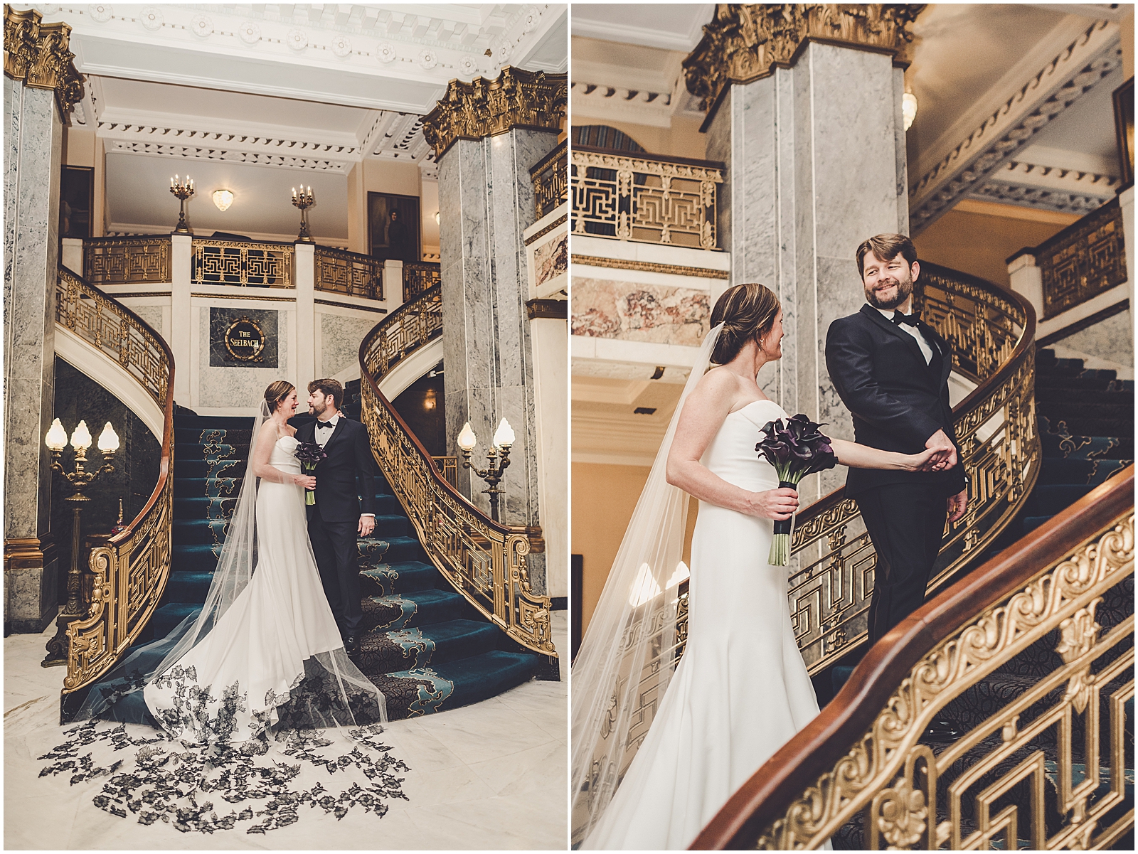 Annie and Virgil's wedding at The Seelbach Hilton in Louisville, Kentucky with Chicagoland wedding photographer Kara Evans Photographer.