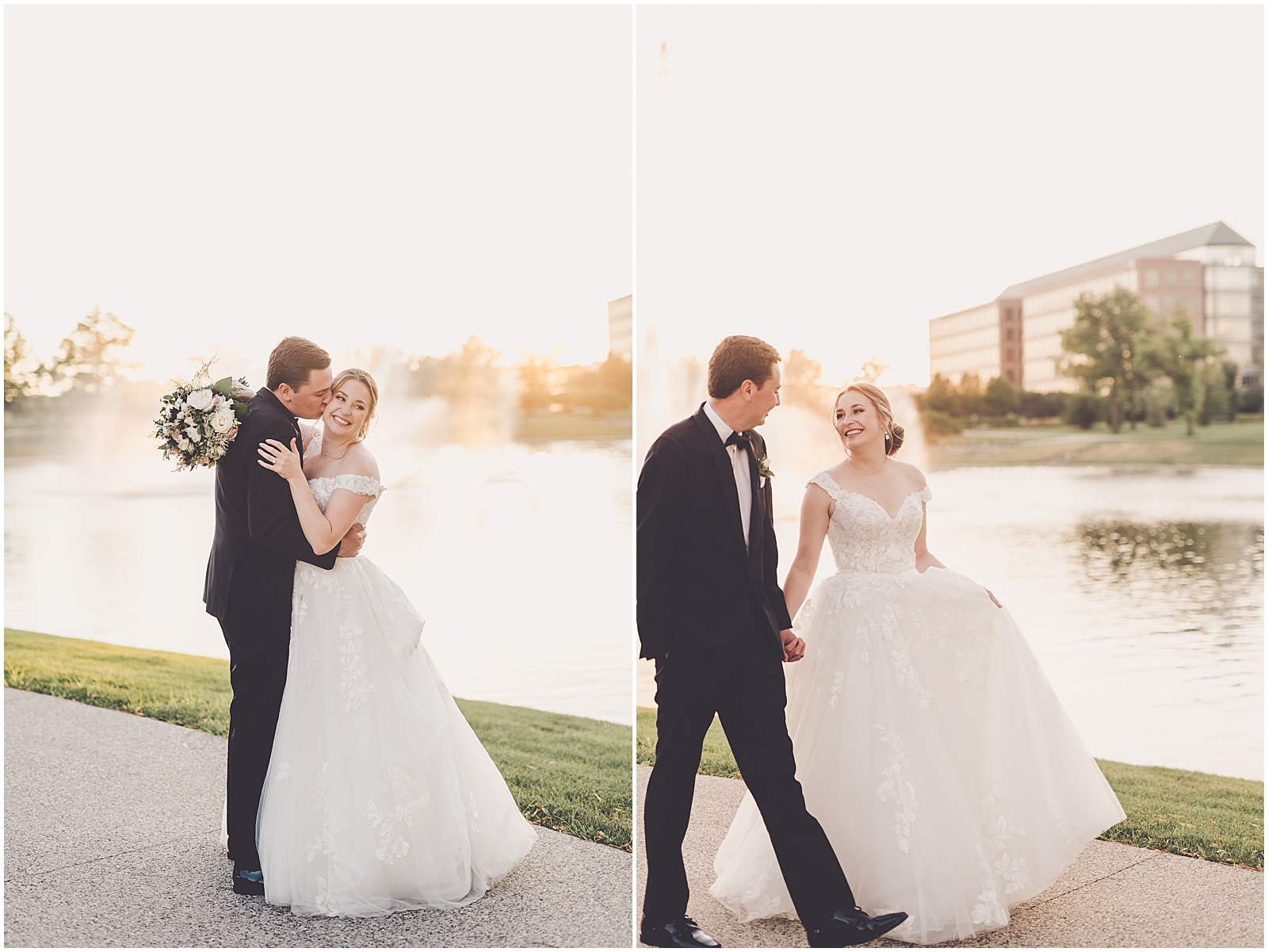 Natalie & Colin's summer wedding photos at the Westin Chicago Northwest in Itasca with Chicagoland photographer Kara Evans Photographer.