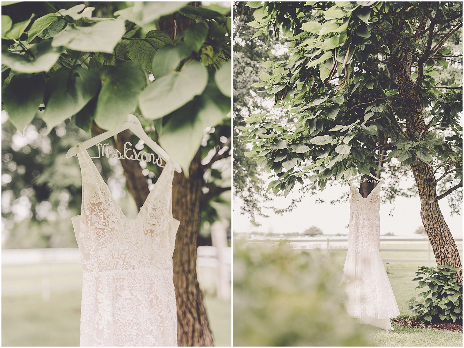 Marisa & Kristopher's summer Northfork Farm wedding photos in Oswego, Illinois with Chicagoland wedding photographer Kara Evans Photographer.