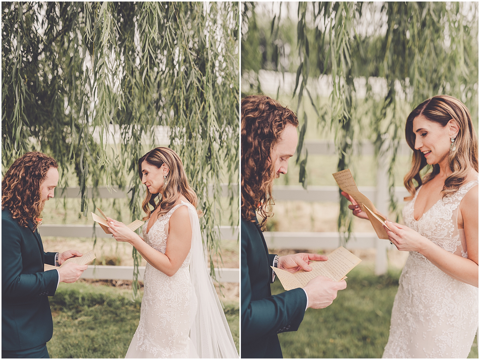 Marisa & Kristopher's summer Northfork Farm wedding photos in Oswego, Illinois with Chicagoland wedding photographer Kara Evans Photographer.