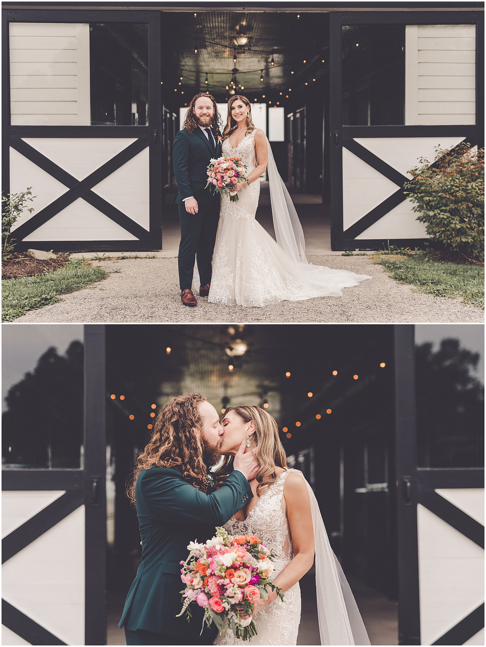 Marisa & Kristopher's summer Northfork Farm wedding photos in Oswego, Illinois with Chicagoland wedding photographer Kara Evans Photographer.